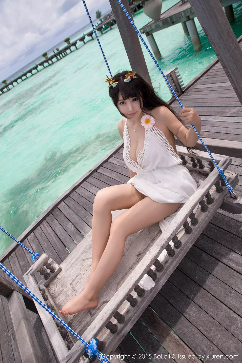 Xgyw.Org_[BoLoli波萝社]Vol.042_嫩模Barbie可儿马尔代夫旅拍黑色内衣秀童颜巨乳写真46P