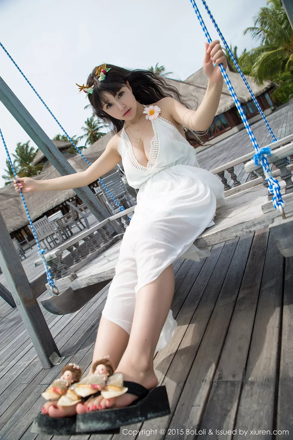 Xgyw.Org_[BoLoli波萝社]Vol.042_嫩模Barbie可儿马尔代夫旅拍黑色内衣秀童颜巨乳写真46P