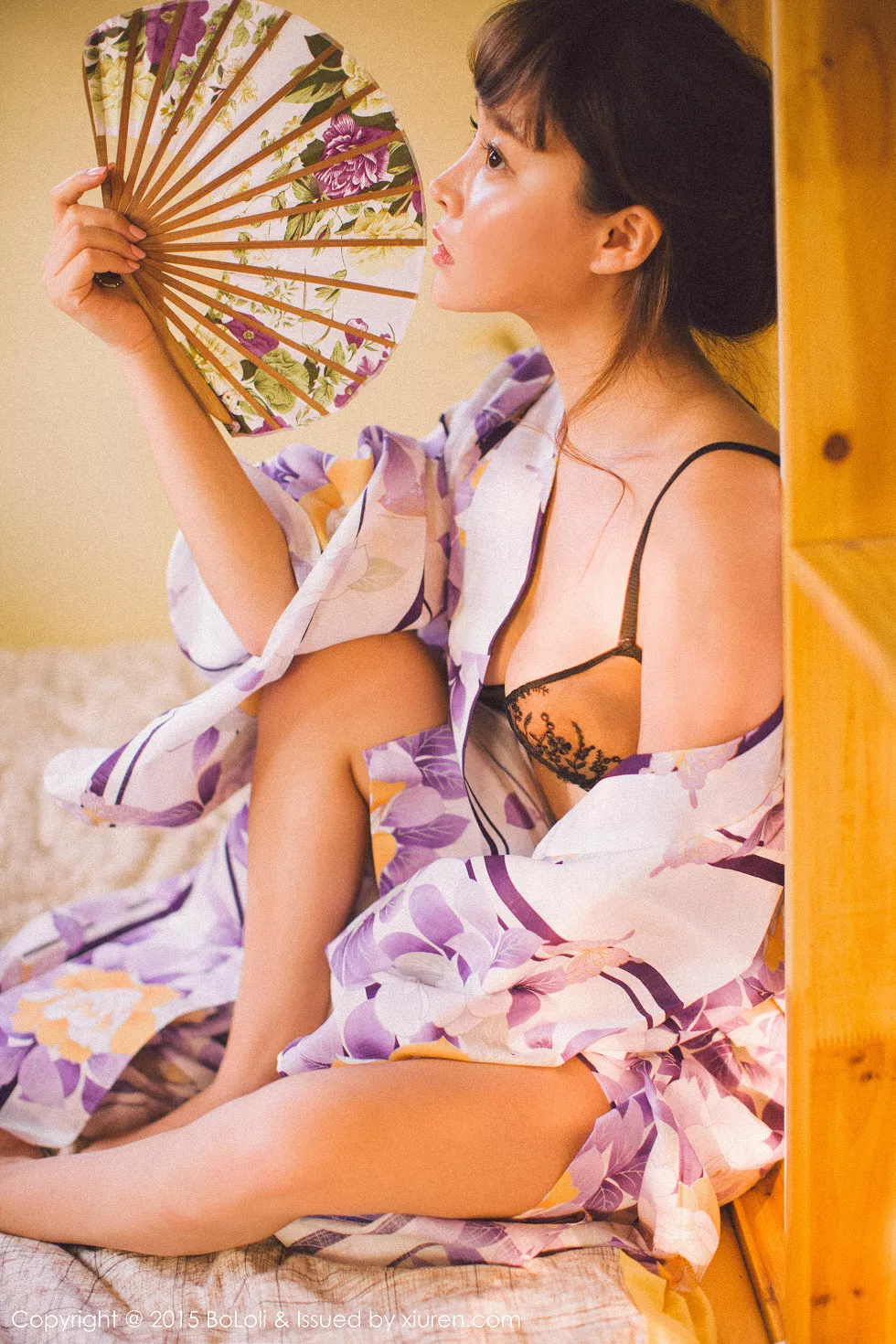 Xgyw.Org_[BoLoli波萝社]Vol.068_嫩模柳侑绮Sevenbaby黑色蕾丝内衣秀美胸性感写真54P