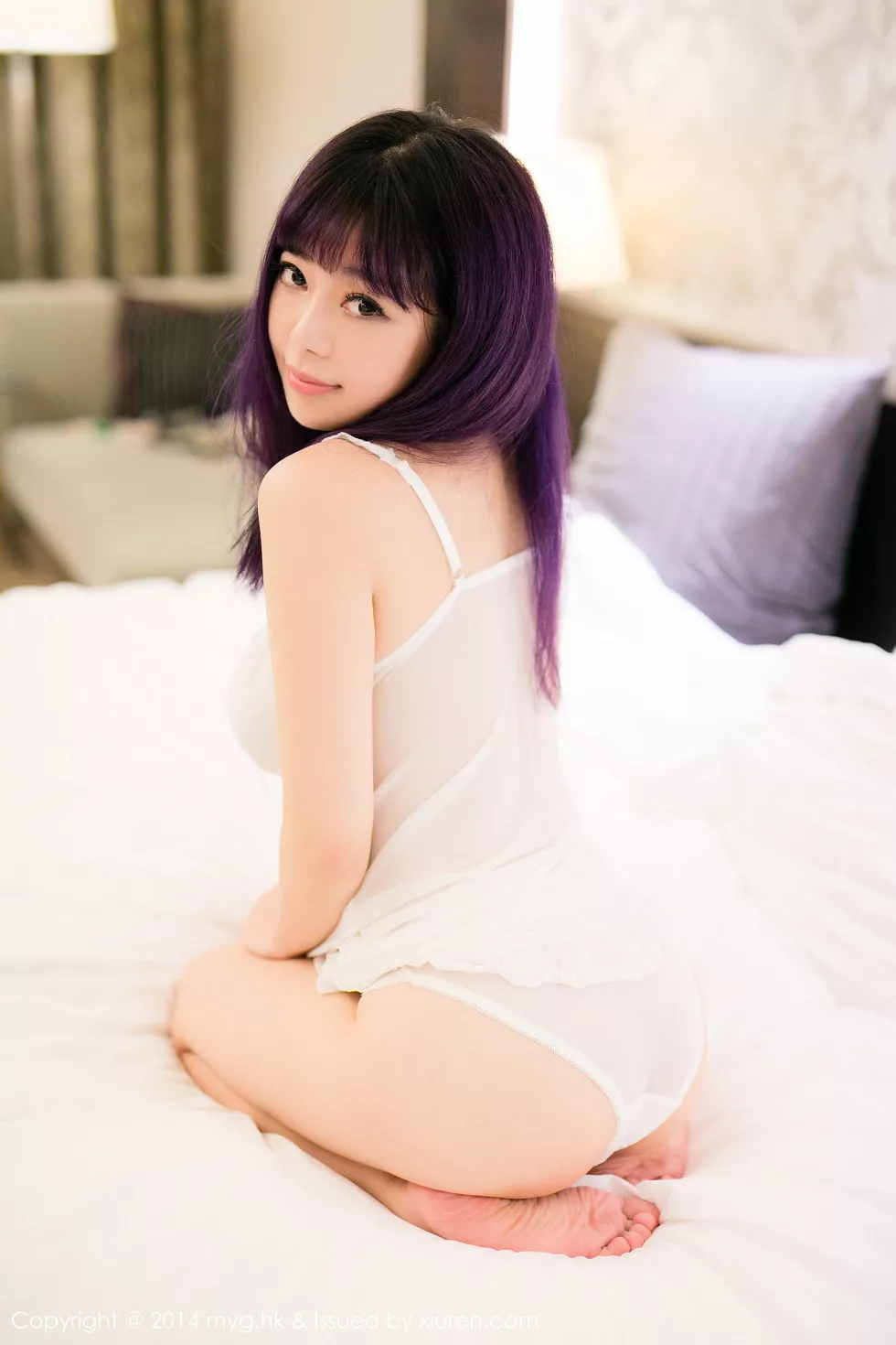 Xgyw.Org_[MyGirl美媛馆]Vol.076_嫩模刘飞儿Faye白色情趣睡裙蕾丝内裤豪乳诱惑写真67P