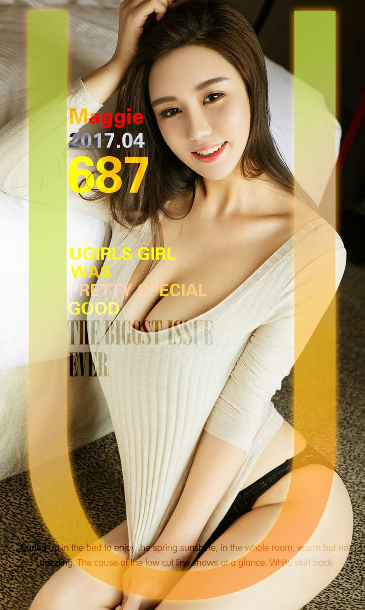 Xgyw.Org_[Ugirls爱尤物]No.687_嫩模Maggie居家私房内衣系列深邃事业线傲人豪乳诱惑写真40P