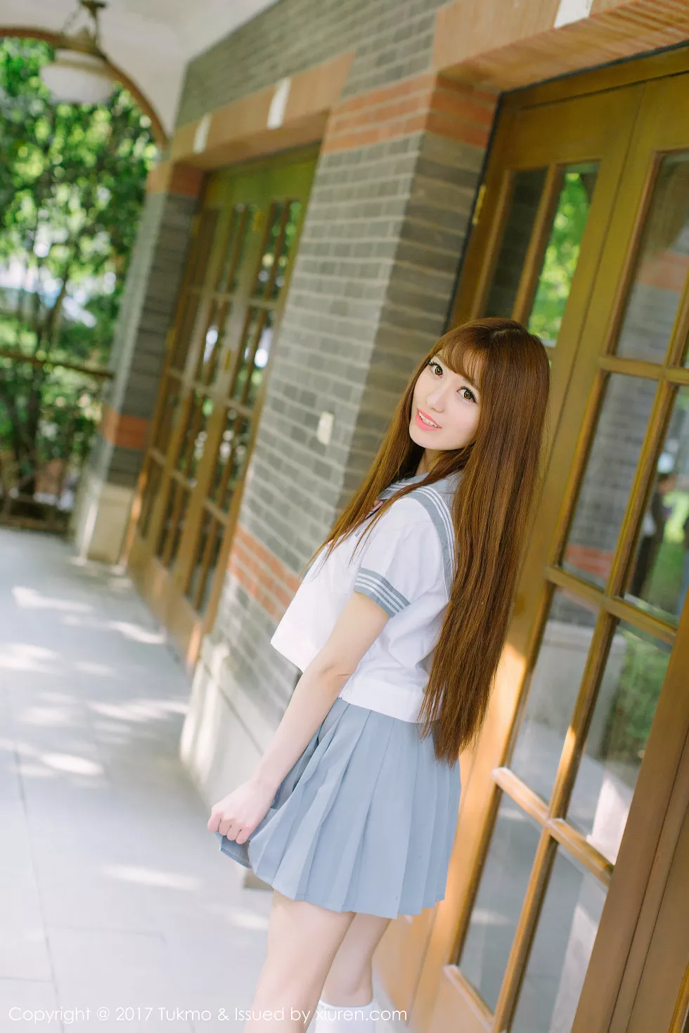 Xgyw.Org_[Tukmo兔几盟]Vol.094_嫩模赵乃莹性感学生装及成熟红色连身裙清爽迷人写真33P