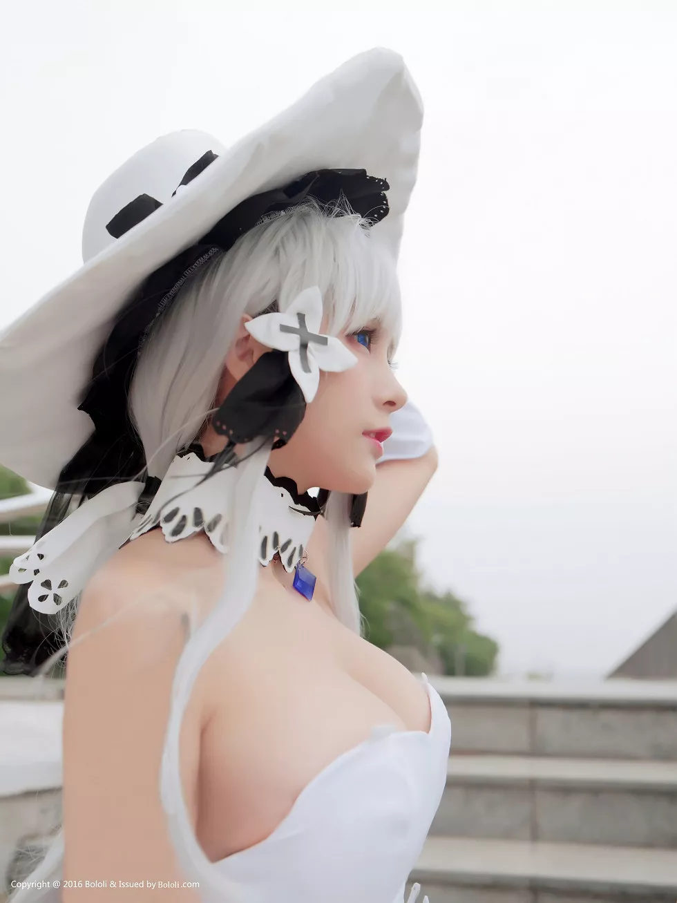 Xgyw.Org_[BoLoli波萝社新刊]Vol.117_嫩模夏美酱Cos碧蓝航线-光辉白色裙爆乳诱惑写真25P
