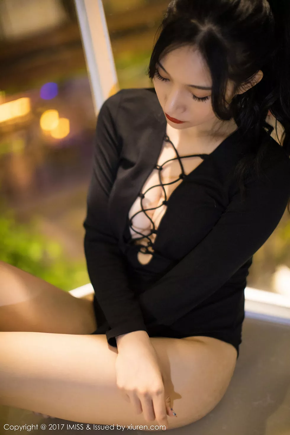 Xgyw.Org_[IMISS爱蜜社]Vol.194_嫩模小狐狸Sica黑色情趣睡衣加黑色高叉开胸衣完美诱惑写真51P