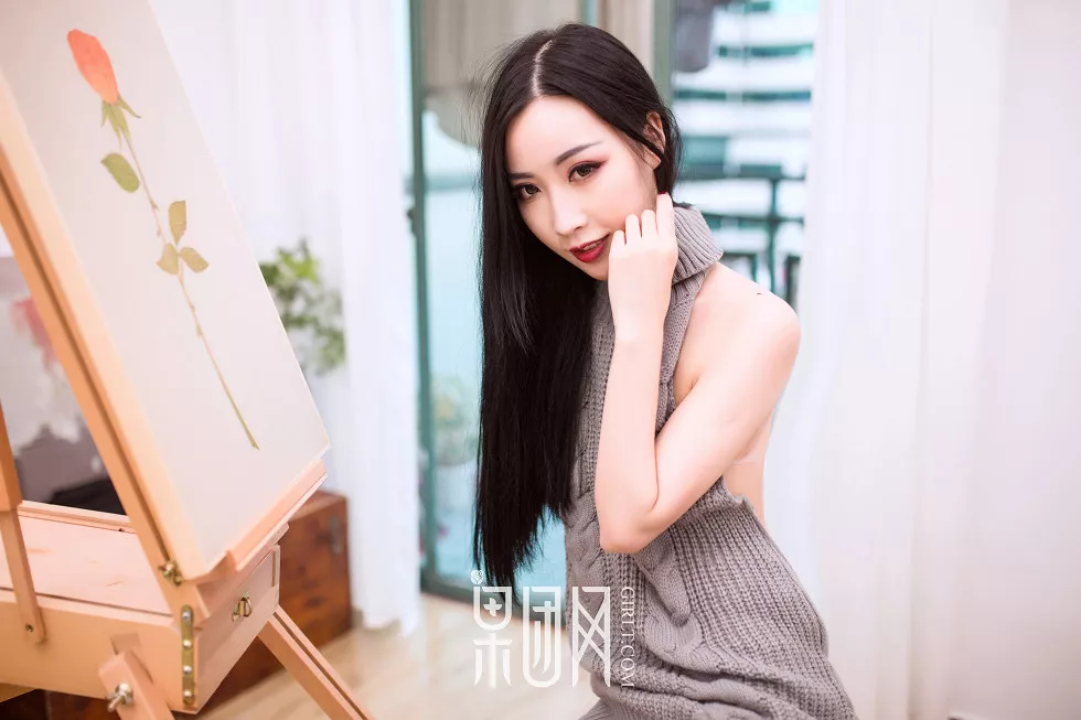Xgyw.Org_[GIRLT果团网]NO.081_嫩模小雨性感黑色蕾丝内衣配黑色吊带丝袜秀完美身材写真91P