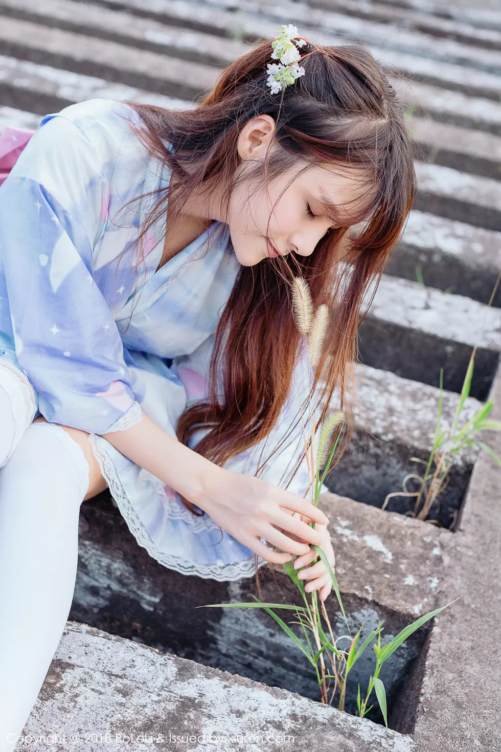 Xgyw.Org_[Tukmo兔几盟]Vol.118_嫩模夏美酱户外日系百花裙配白丝袜清新迷人写真61P