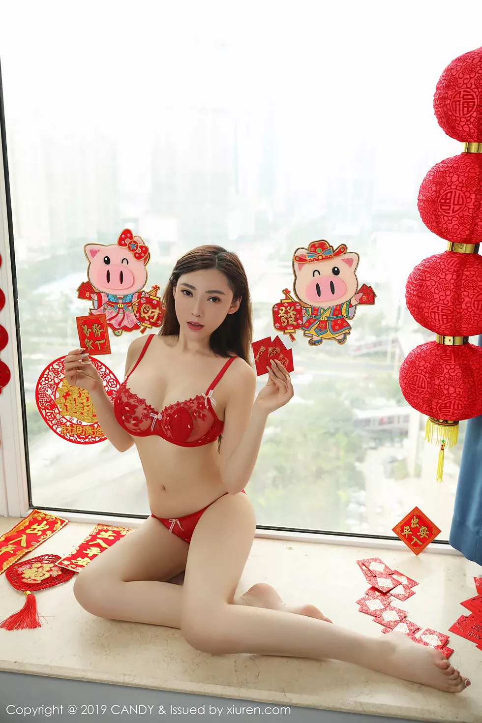 Xgyw.Org_[Candy网红馆]Vol.070_嫩模萌汉药baby新春祝福性感红色内衣秀完美身材诱惑写真42P