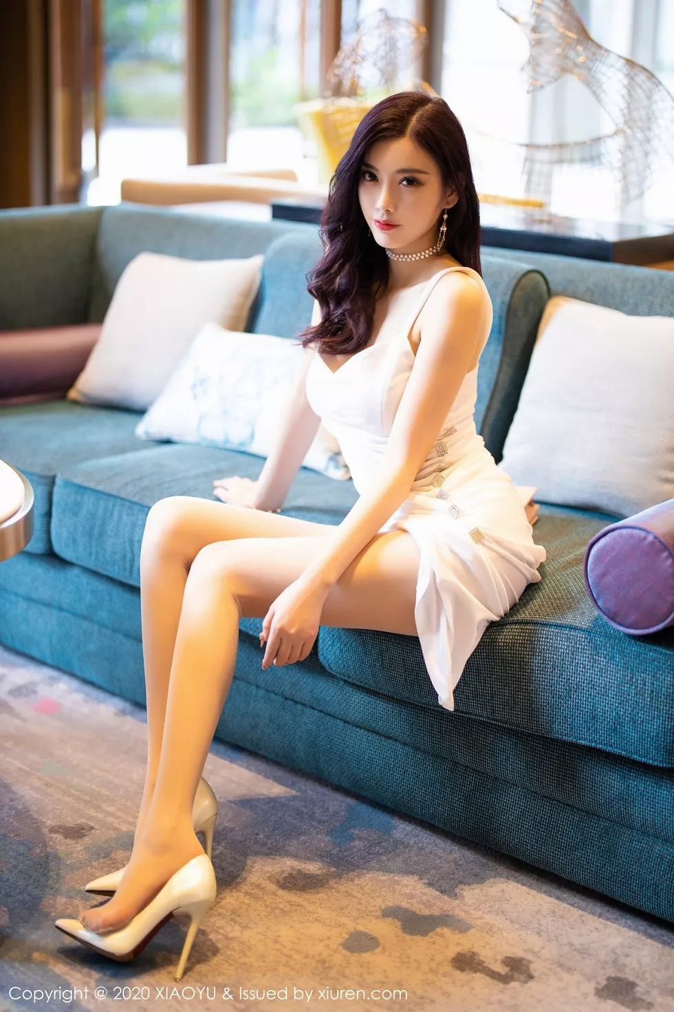 Xgyw.Org_[XiaoYu画语界]Vol.331_女神杨晨晨sugar私房白色吊裙配肉丝裤袜妩媚诱惑写真67P