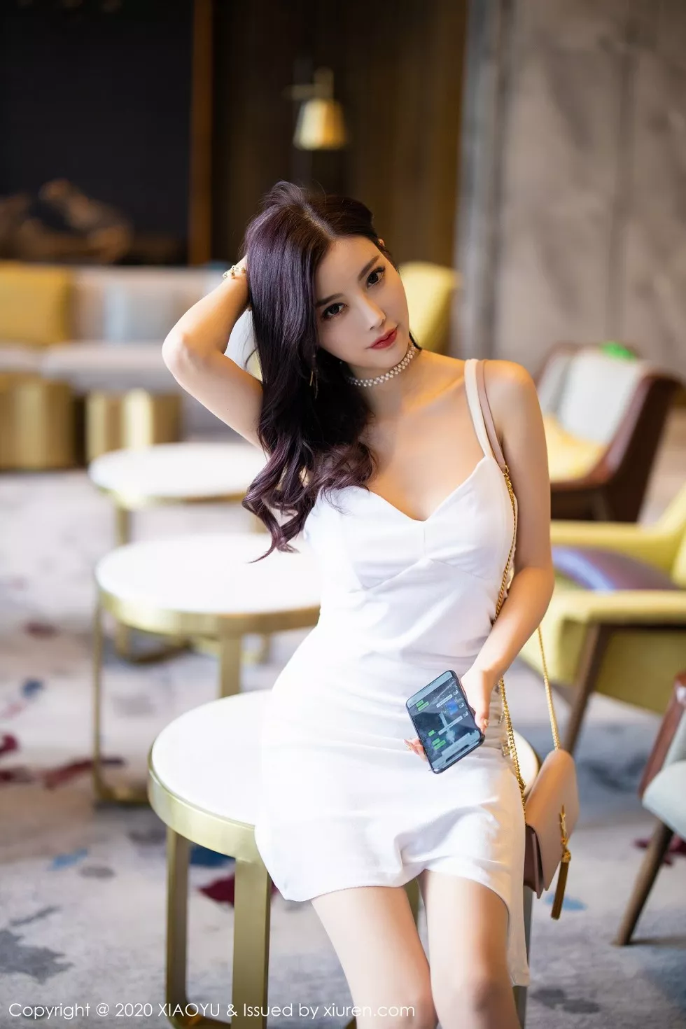 Xgyw.Org_[XiaoYu画语界]Vol.331_女神杨晨晨sugar私房白色吊裙配肉丝裤袜妩媚诱惑写真67P