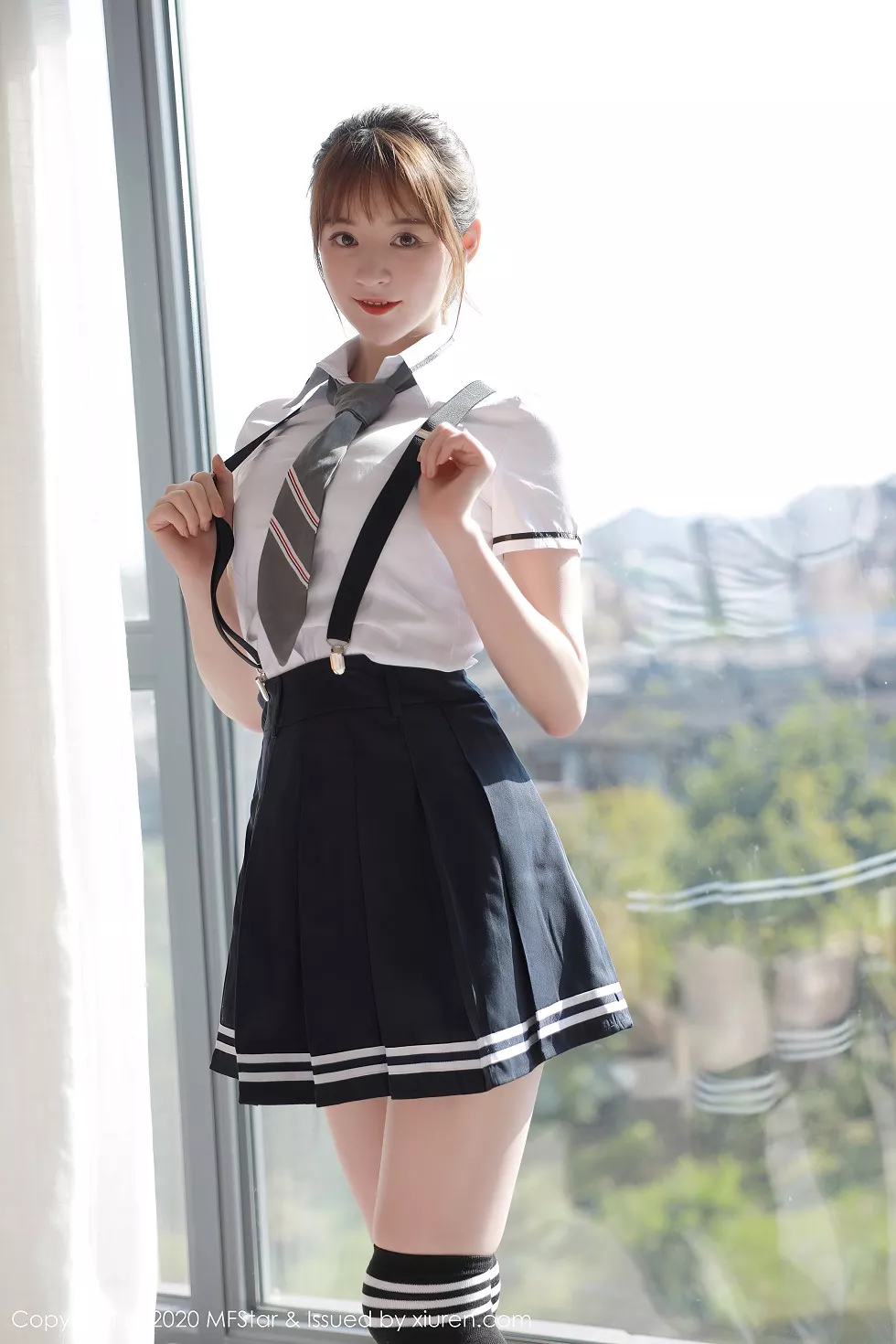 Xgyw.Org_[MFStar模范学院]Vol.390_嫩模yoo优优四川旅拍学院风校服主题半脱露性感内衣写真67P