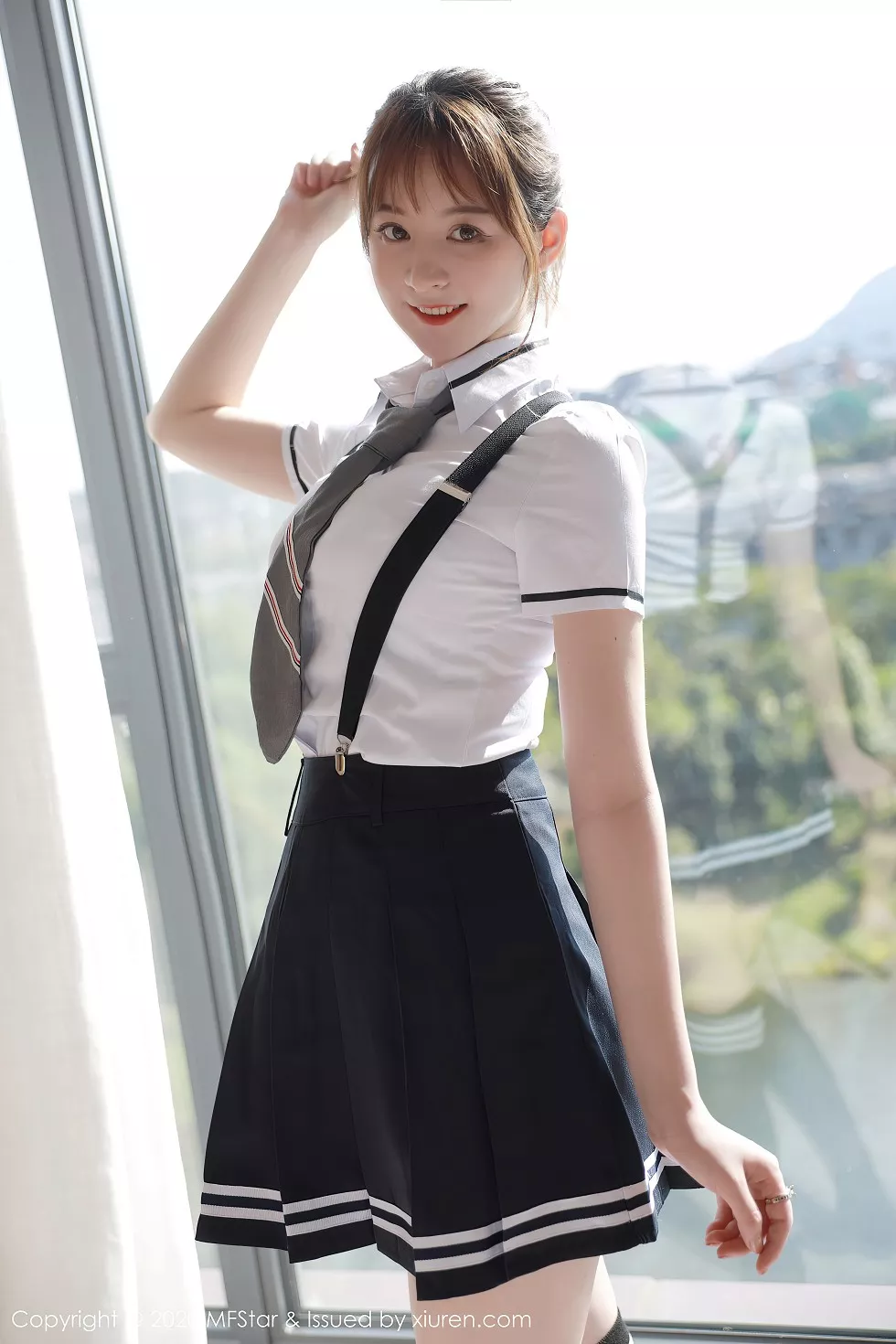 Xgyw.Org_[MFStar模范学院]Vol.390_嫩模yoo优优四川旅拍学院风校服主题半脱露性感内衣写真67P