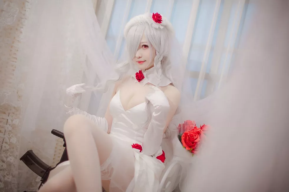 Xgyw.Org_[Cosplay精选]小姐姐南宫G36C系列性感白色吊裙配蕾丝袜完美诱惑写真18P