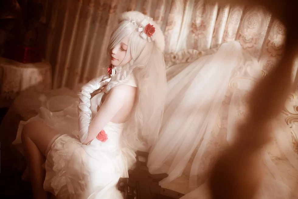 Xgyw.Org_[Cosplay精选]小姐姐南宫G36C系列性感白色吊裙配蕾丝袜完美诱惑写真18P
