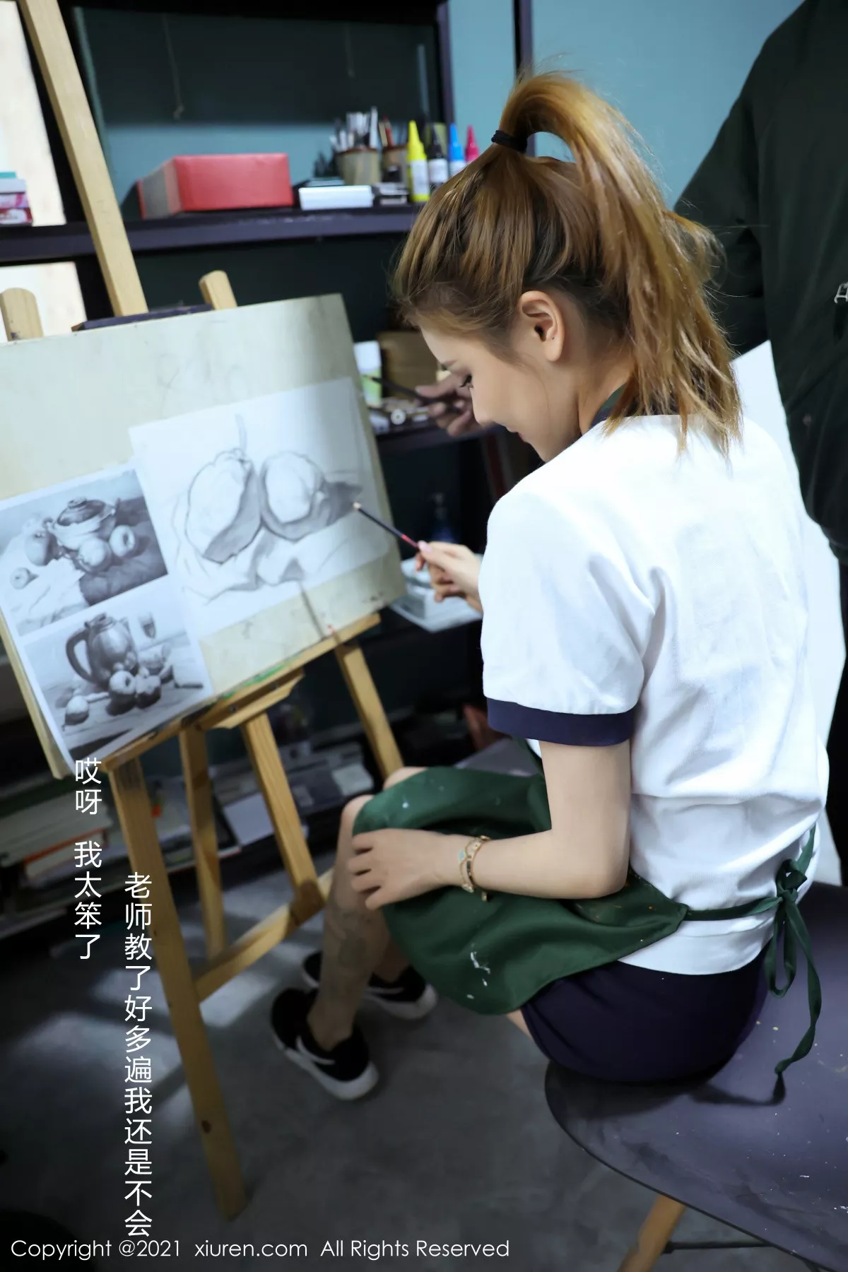 Xgyw.Org_XiuRen第3226期_嫩模夏西CiCi美术教室师生主题私房半脱露豪乳翘臀火辣诱惑写真48P