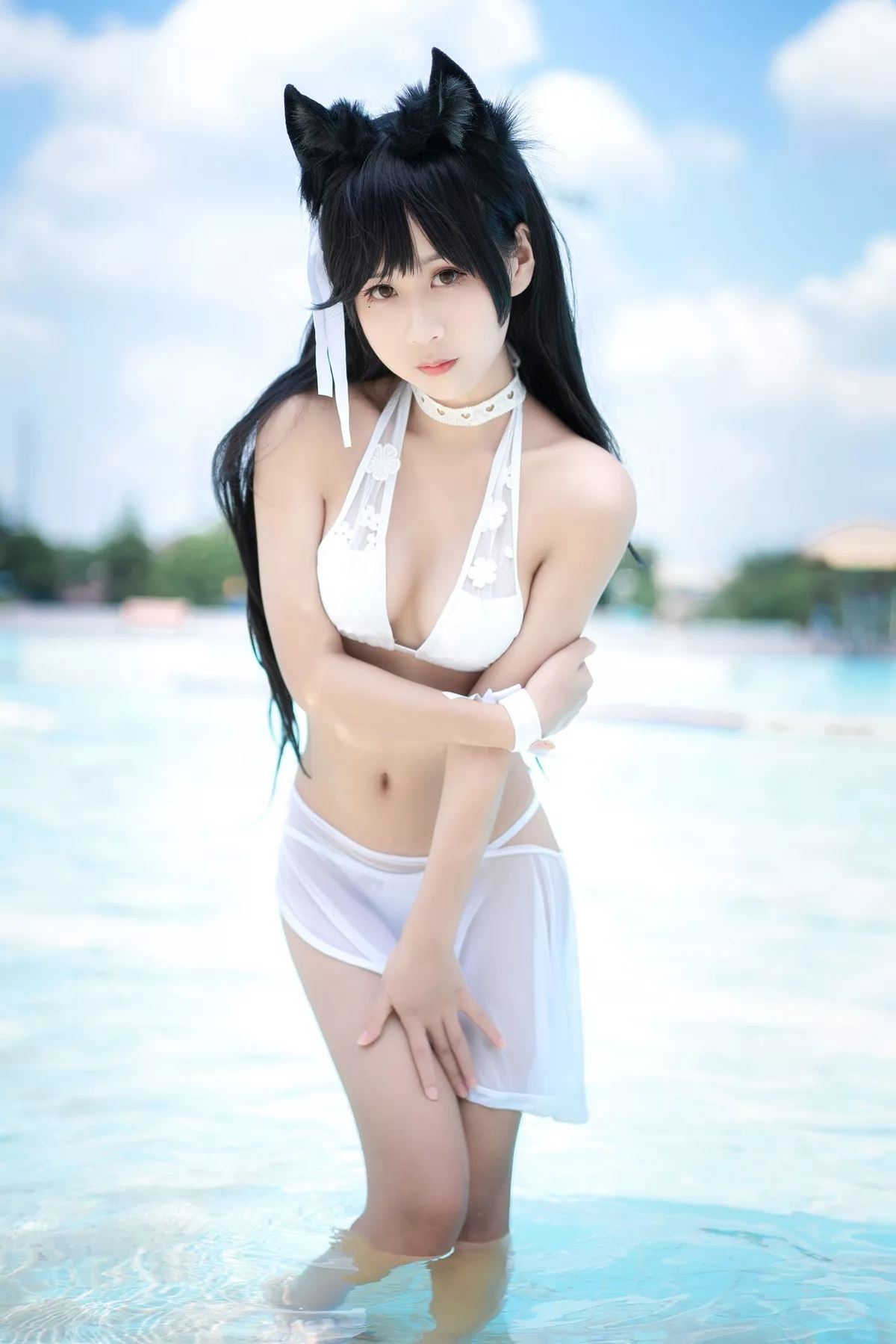 Xgyw.Org_阳光美少女萌芽儿o0爱宕泳装主题户外白色比基尼秀完美身材迷人诱惑写真30P