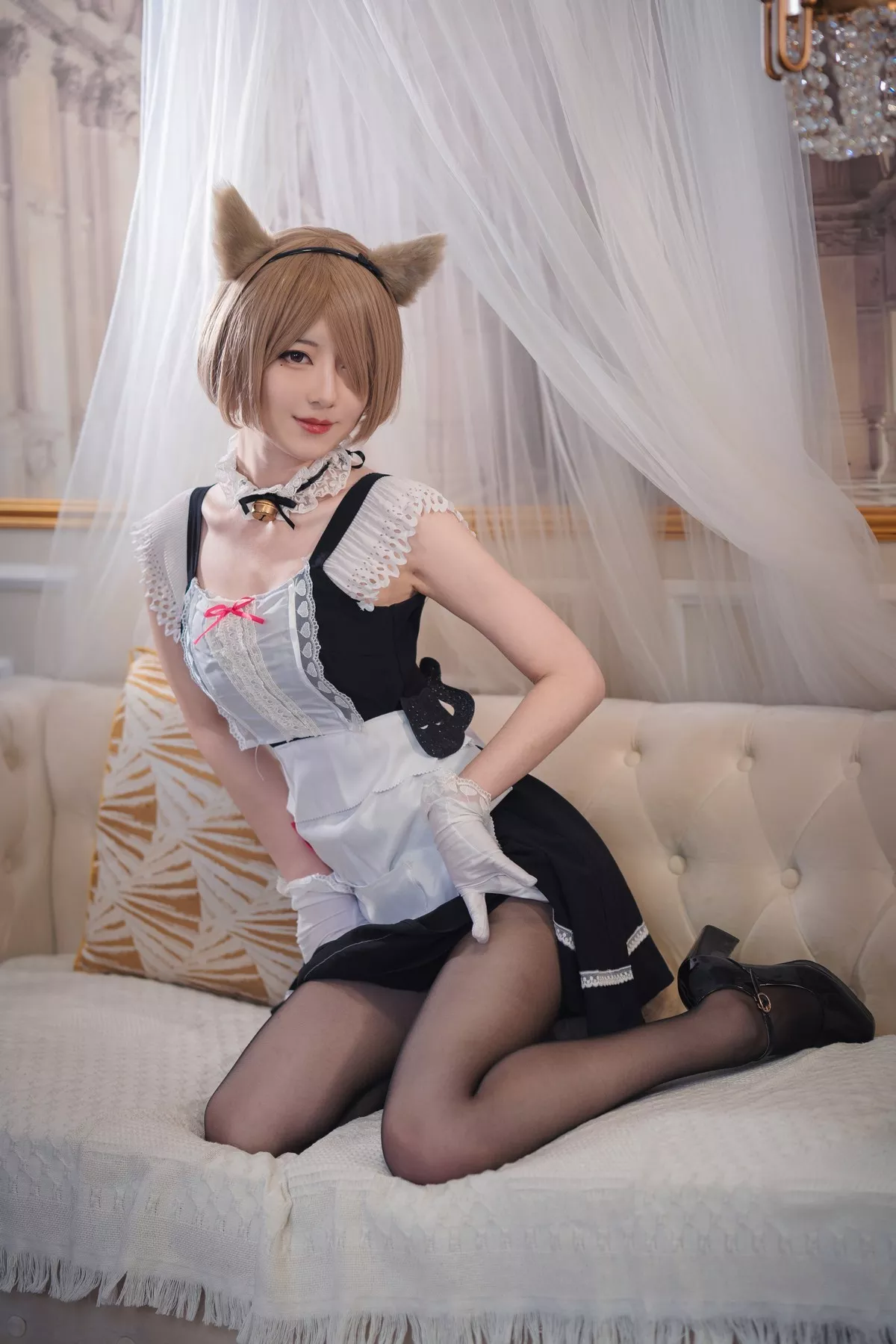 Xgyw.Org_COS博主弥音音ww丽塔女仆主题私房猫耳女仆装配黑丝裤袜完美诱惑写真34P