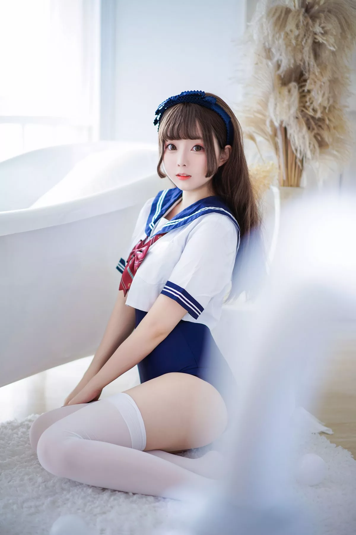 Xgyw.Org_Cosplay日奈娇制服死库水主题私房性感死库水配白丝袜秀完美身材迷人写真40P