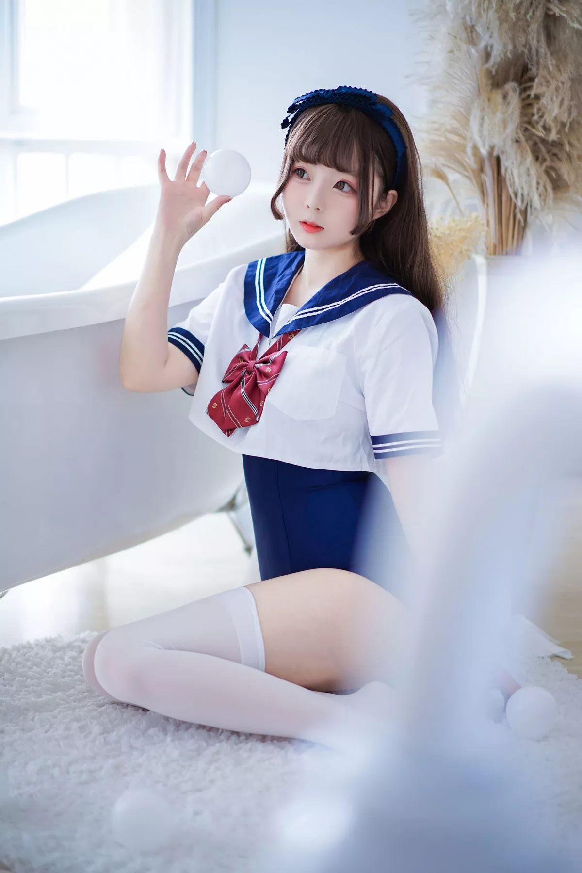 Xgyw.Org_Cosplay日奈娇制服死库水主题私房性感死库水配白丝袜秀完美身材迷人写真40P