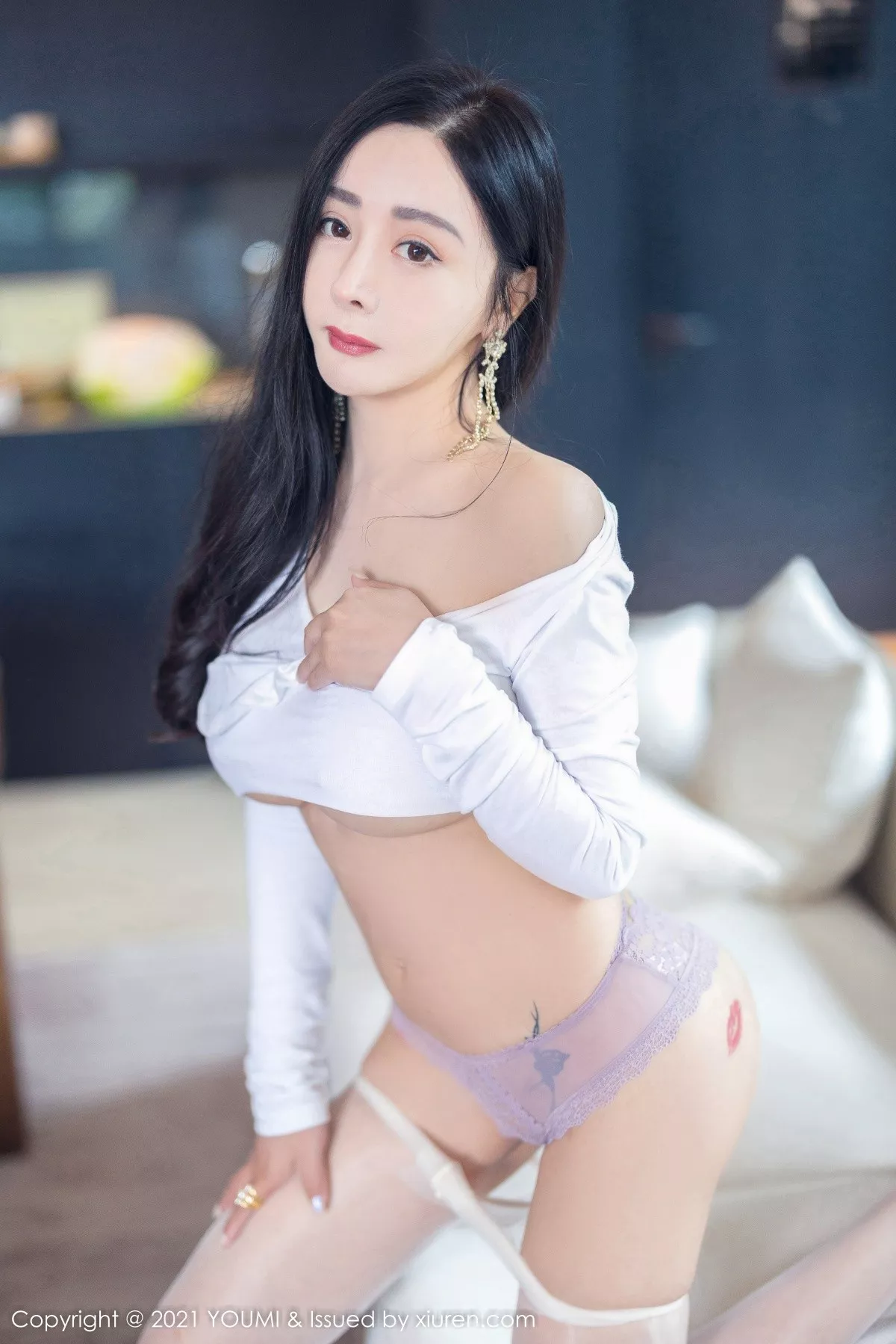 Xgyw.Org_[YouMi尤蜜荟]Vol.726_模特允爾私房白纱衣配牛仔裤半脱露豪乳真空激凸惹火诱惑写真68P