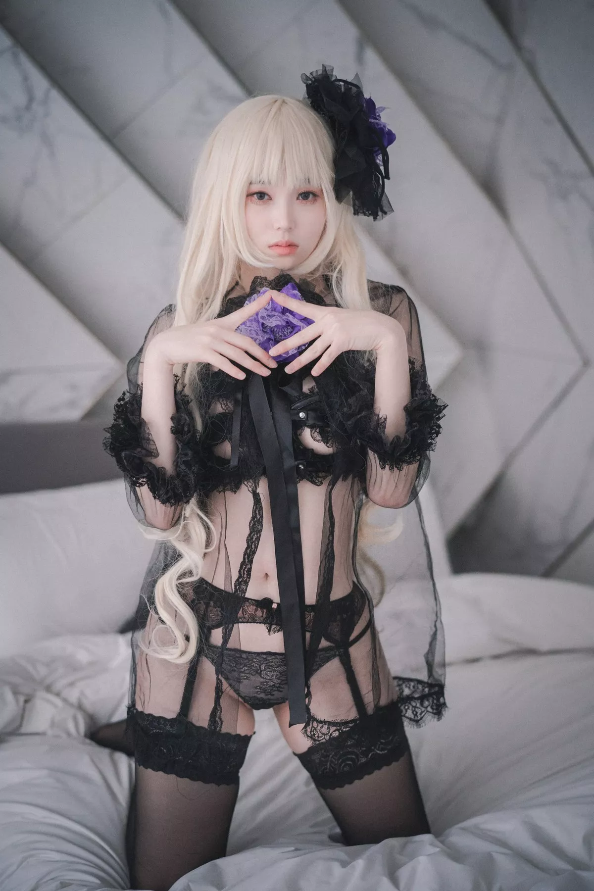 Xgyw.Org_[DJAWA]No.053_BamBi_Rita The Paradise Expulsion主题黑色薄纱配蕾丝吊袜诱惑写真82P