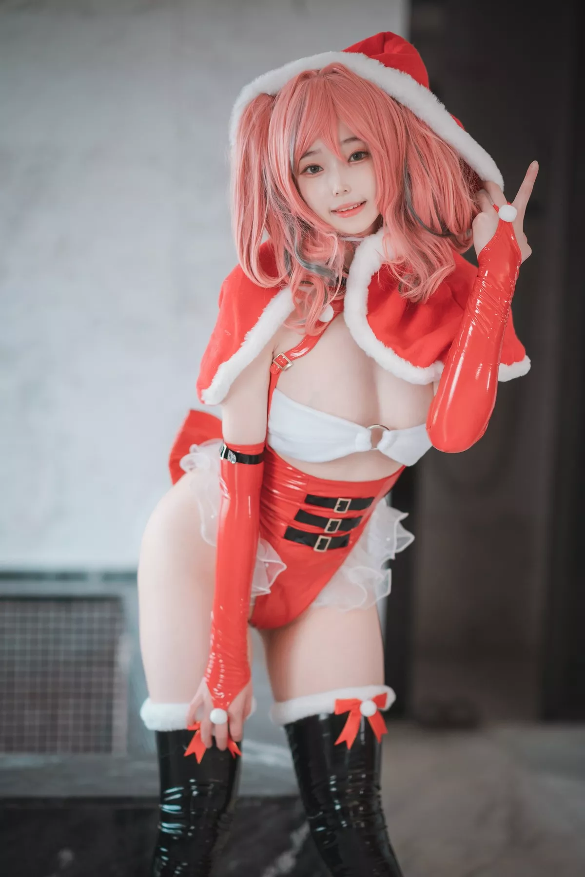Xgyw.Org_[DJAWA]No.004_韩国美女Bambi_Santa Girl in the Summer主题皮质服饰完美诱惑写真68P