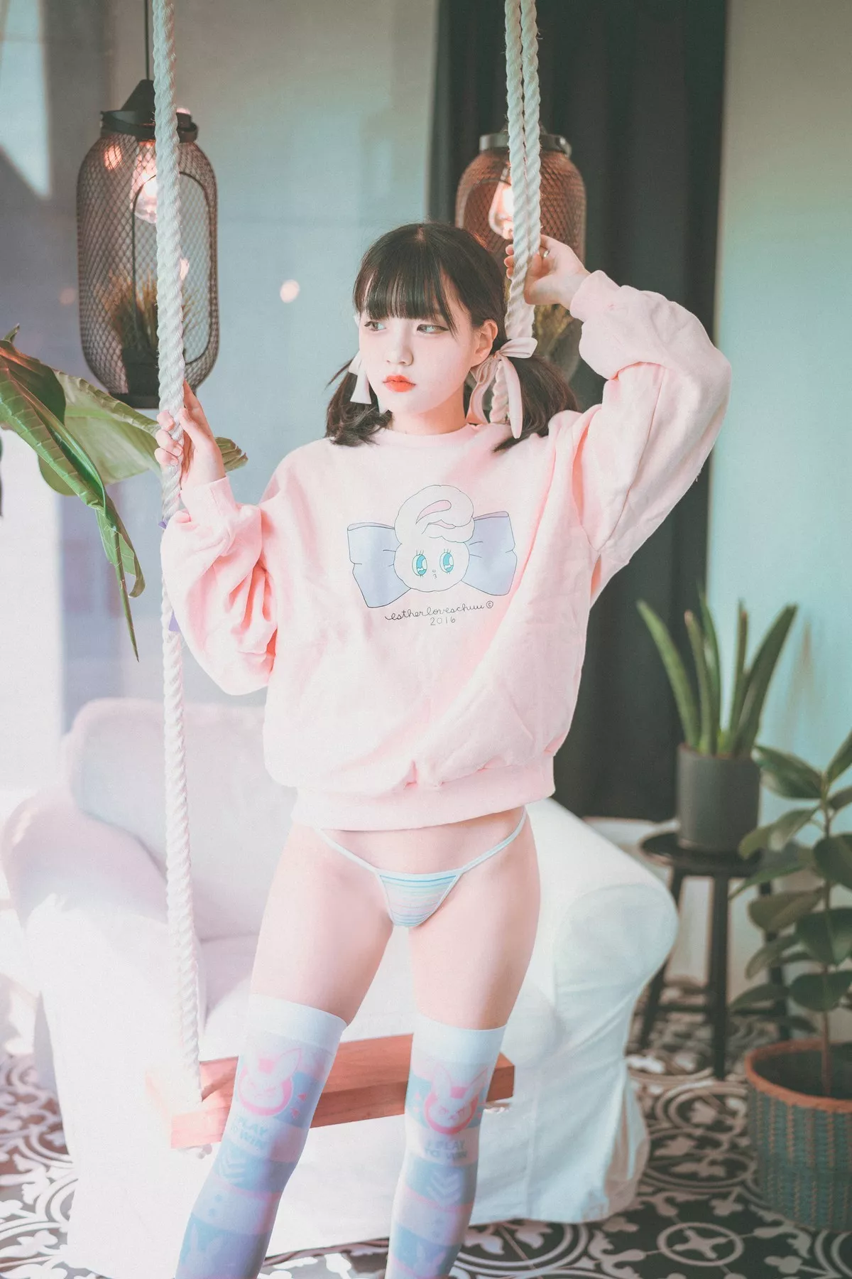Xgyw.Org_[DJAWA]No.061_模特Jenny_Lovely_Pink主题私房性感粉色外衣配丁字内裤诱惑写真34P