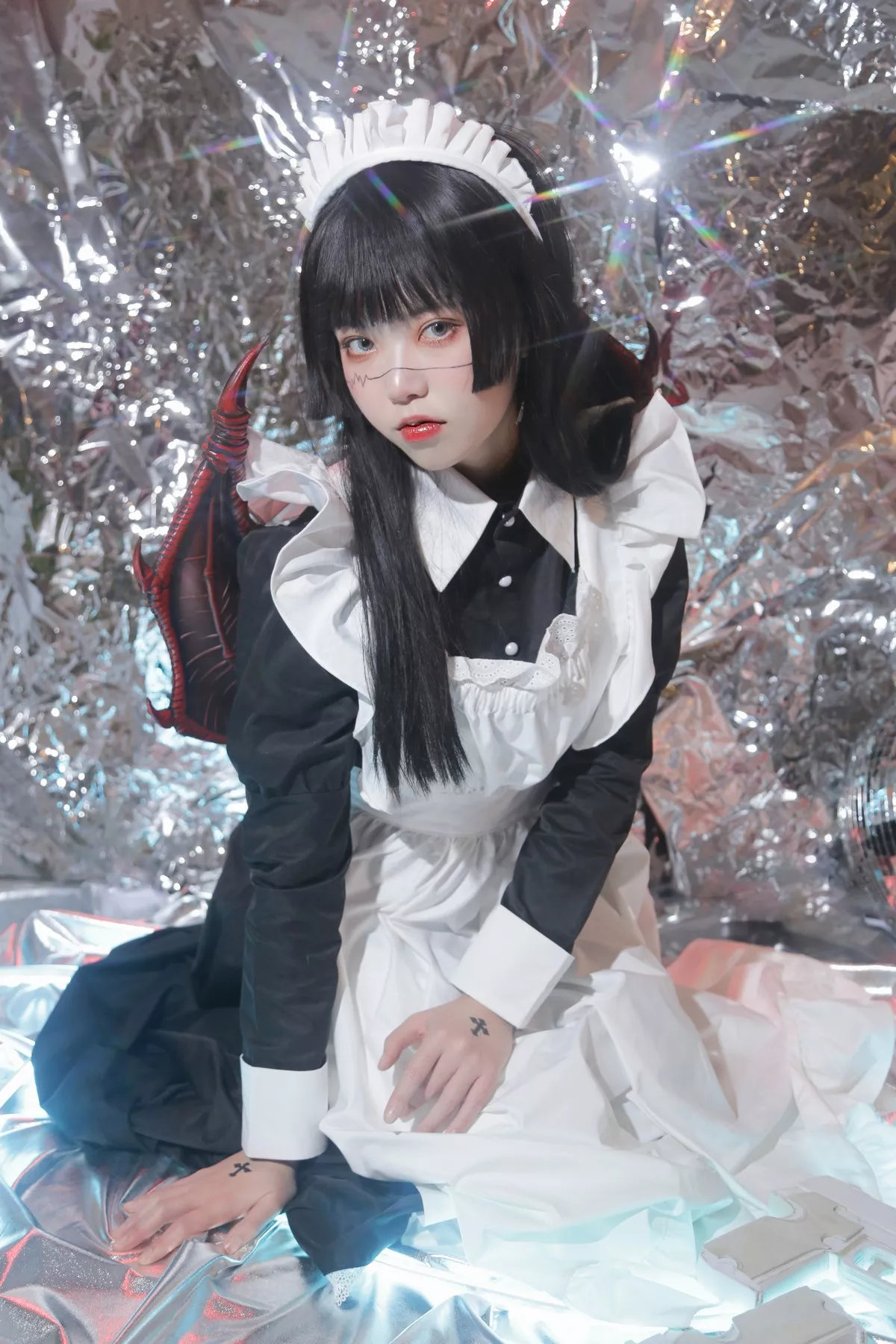 Xgyw.Org_微博妹子Fushii_海堂生化女仆主题美女战士装扮性感黑白女仆长裙迷人写真46P