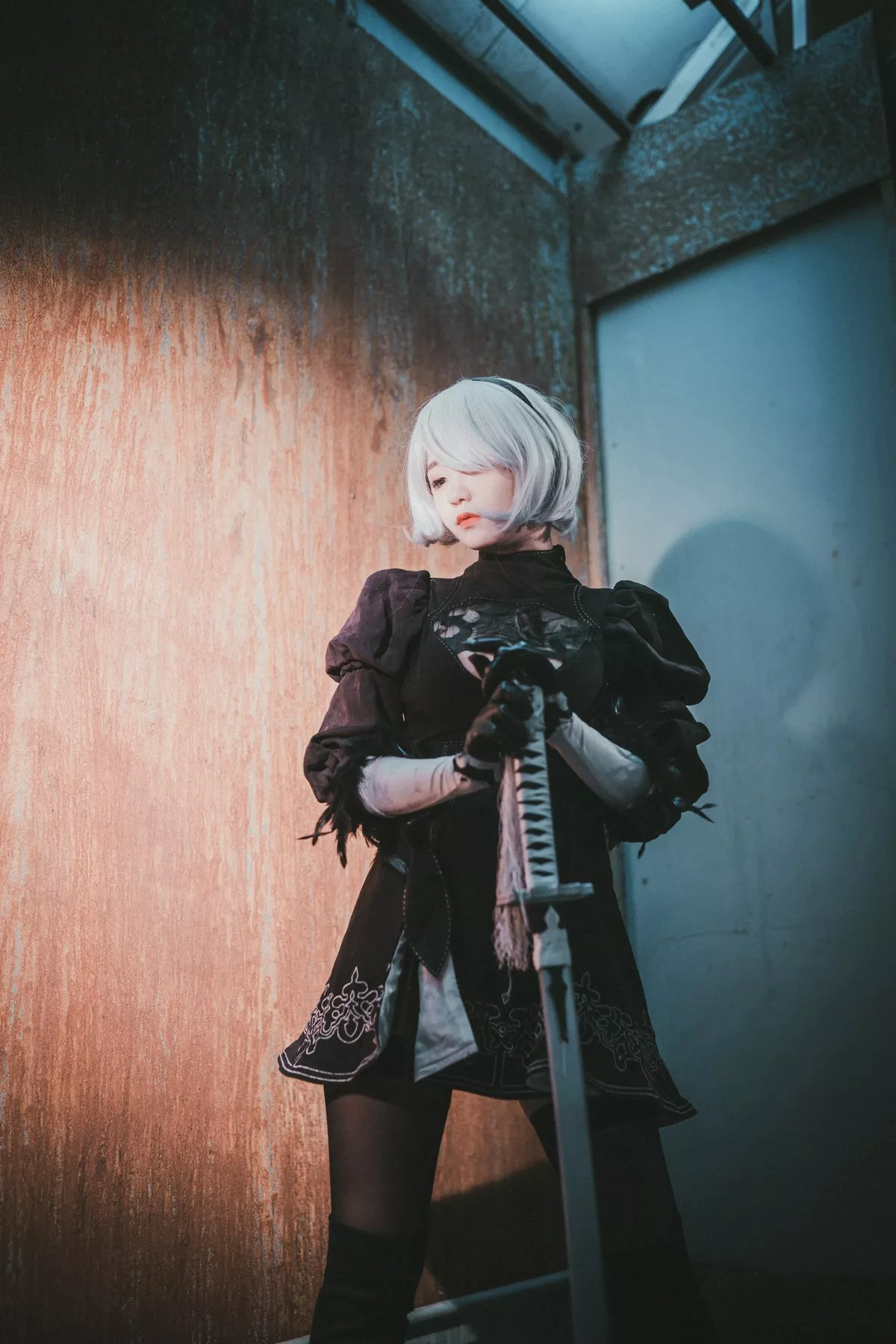 Xgyw.Org_[DJAWA]No.131_模特Jenny_NieR Automata 2B主题黑色服饰露白色内裤秀翘臀诱惑写真47P