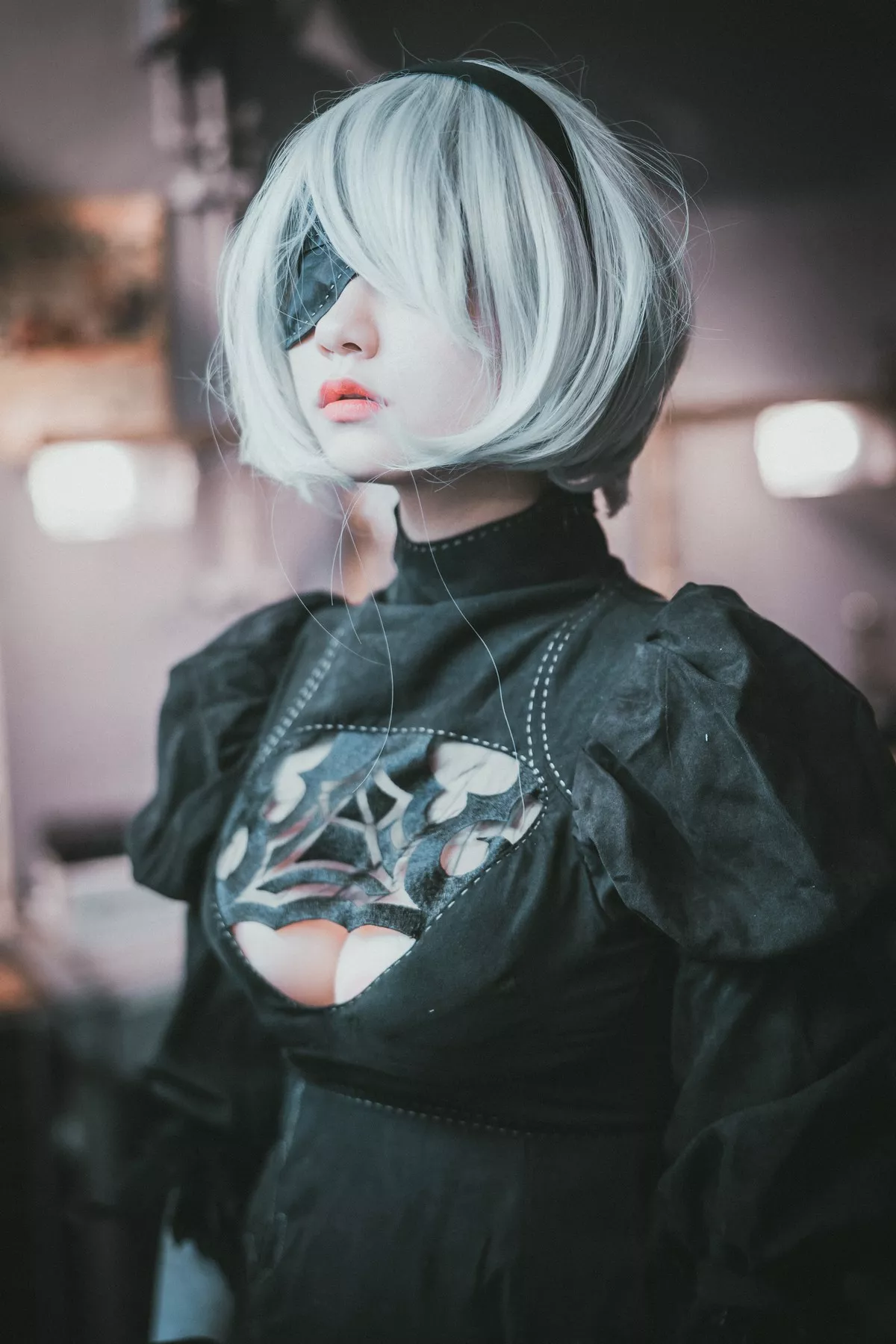 Xgyw.Org_[DJAWA]No.131_模特Jenny_NieR Automata 2B主题黑色服饰露白色内裤秀翘臀诱惑写真47P