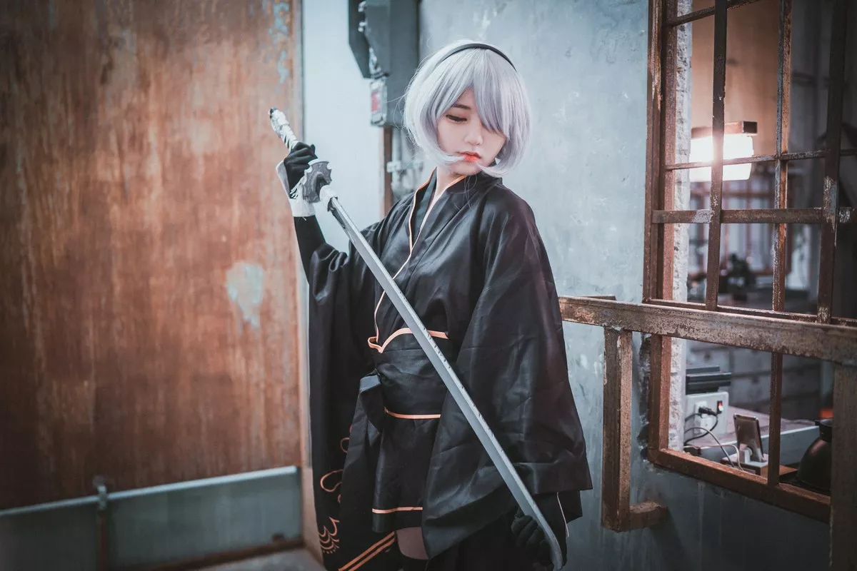 Xgyw.Org_[DJAWA]No.131_模特Jenny_NieR Automata 2B主题黑色服饰露白色内裤秀翘臀诱惑写真47P