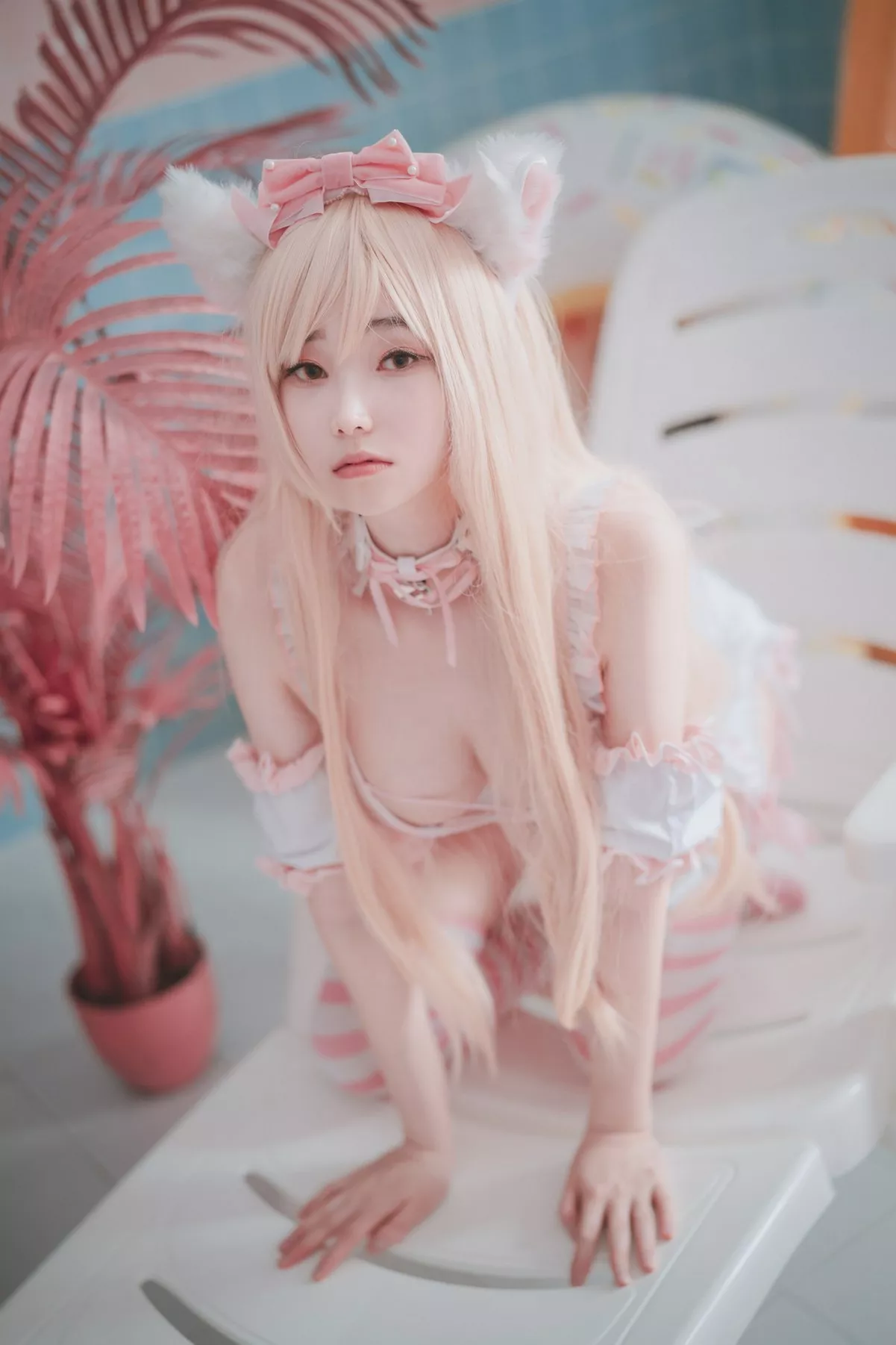 Xgyw.Org_[DJAWA]No.137_模特BamBi_Ángel de Rosa主题私房性感内衣配白丝袜迷人诱惑写真49P
