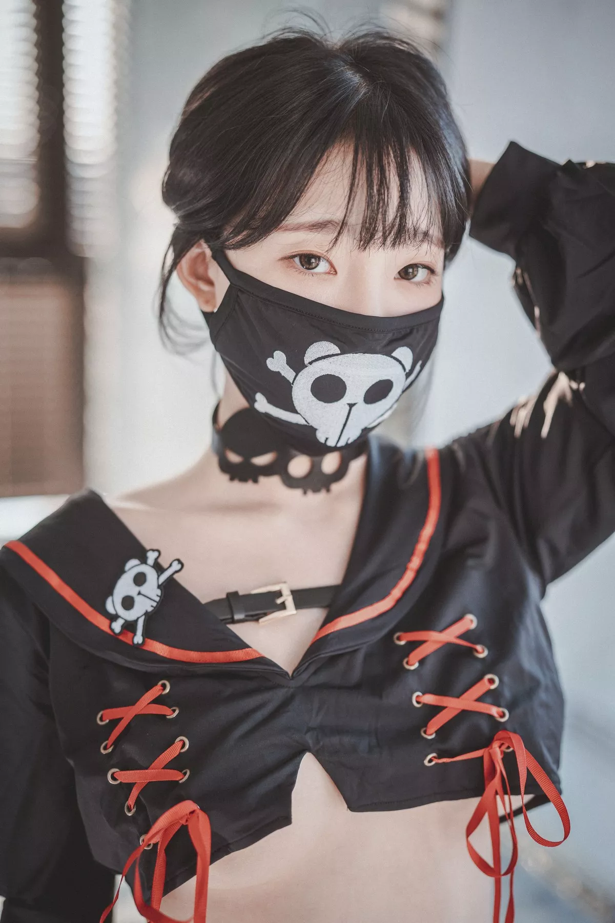 Xgyw.Org_[DJAWA]No.143_模特Kang Inkyung_Masked Pirate主题私房性感黑色服饰迷人诱惑写真41P