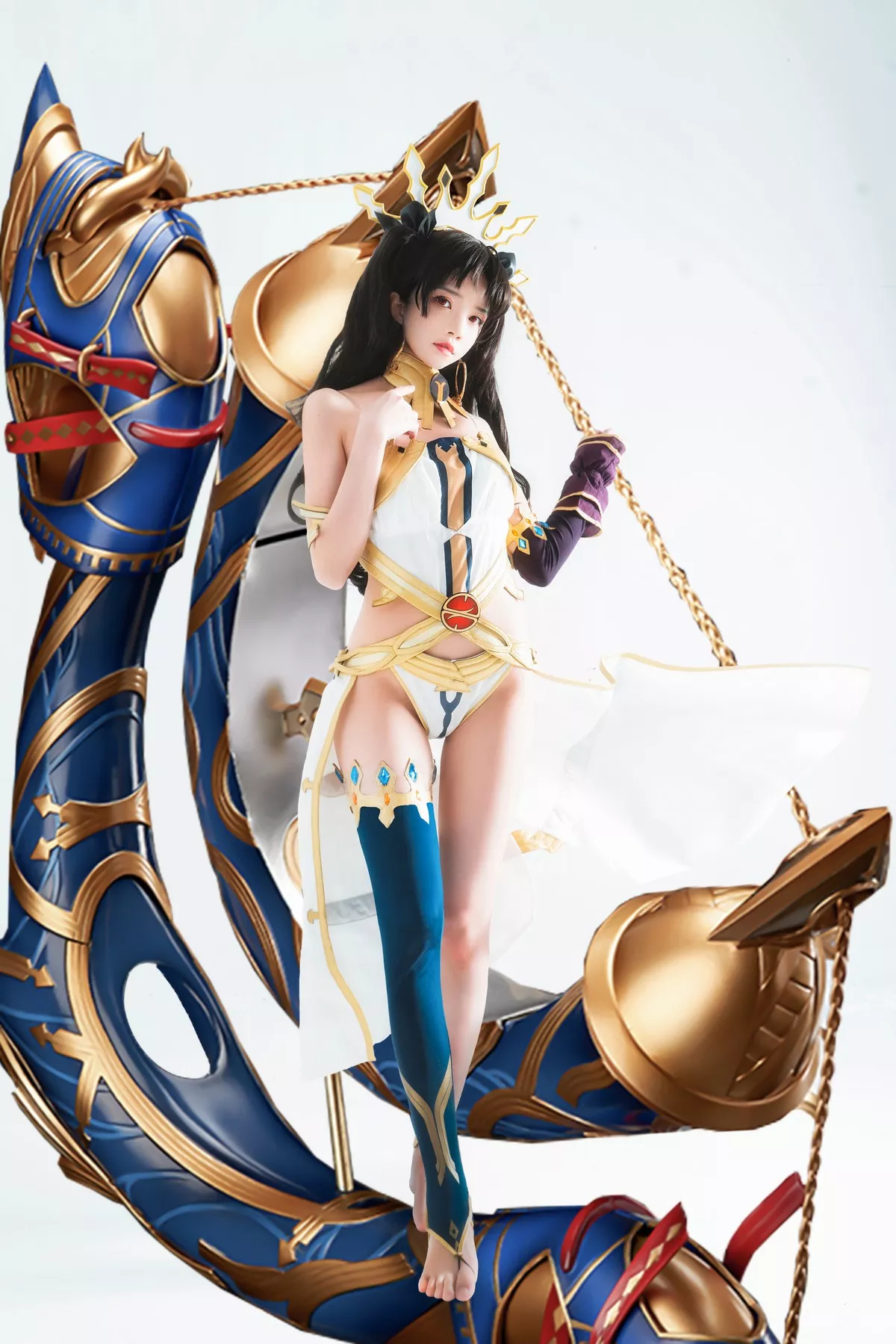 Xgyw.Org_网络美女桜桃喵弓凛Cos主题私房性感白色服饰秀完美身材翘臀美腿迷人诱惑写真44P