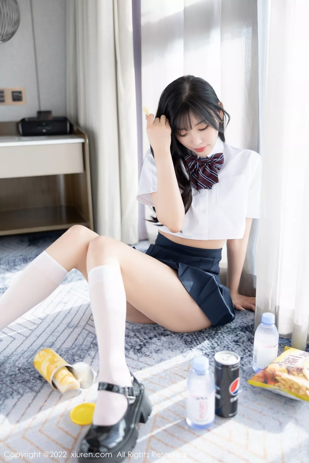 Xgyw.Org_XiuRen第5338期_女神杨晨晨Yome清爽学妹制服露蕾丝内衣秀完美身材诱惑写真82P