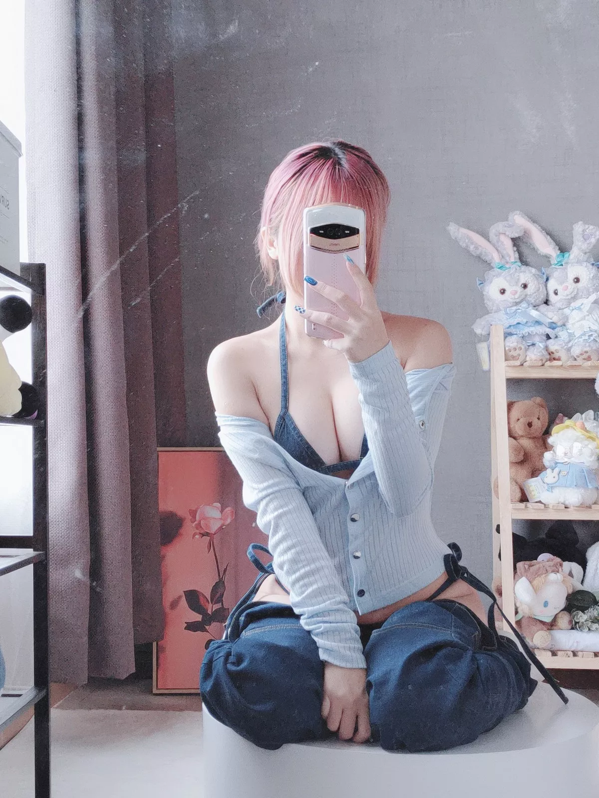Xgyw.Org_Cosplay美女日奈娇牛仔裤自拍主题私房半脱露性感牛仔内衣秀完美身材诱惑写真50P