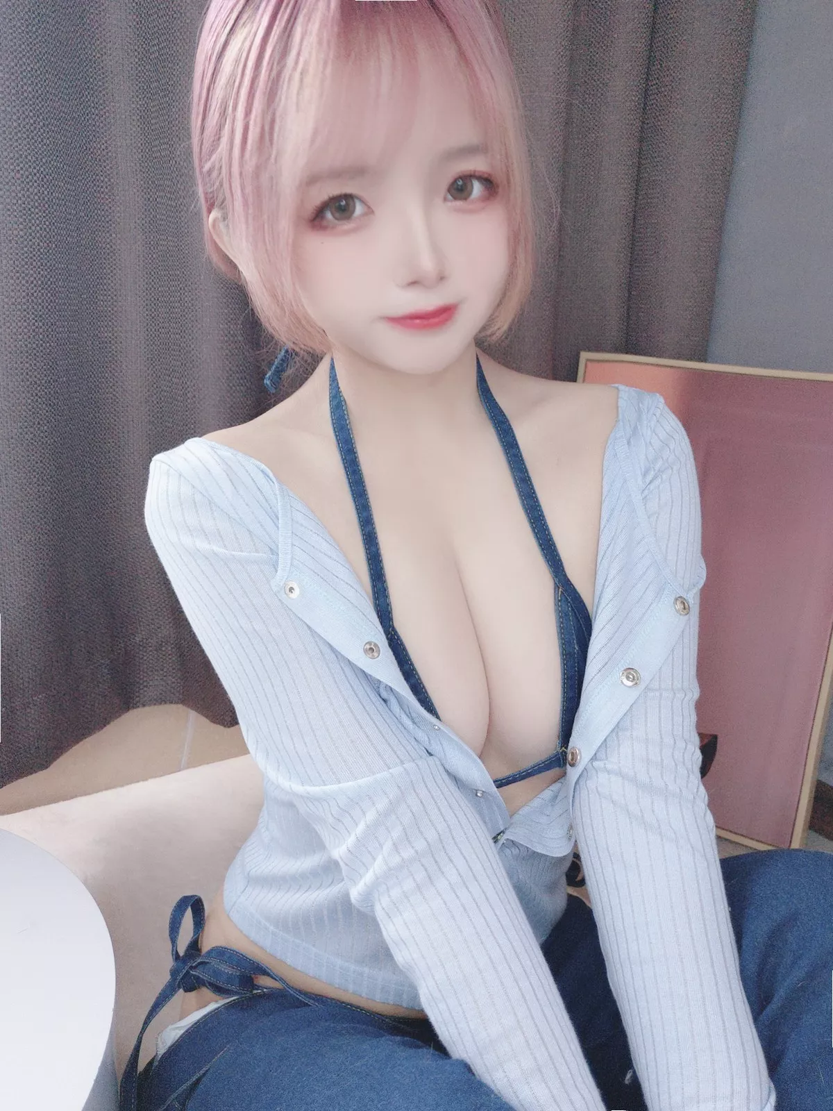 Xgyw.Org_Cosplay美女日奈娇牛仔裤自拍主题私房半脱露性感牛仔内衣秀完美身材诱惑写真50P