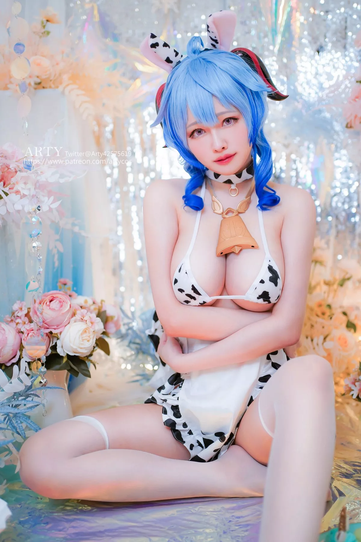 Xgyw.Org_Coser妹子Arty Huang-Genshin Ganyu主题私房性感紫色连体衣秀丰满身材诱惑写真57P
