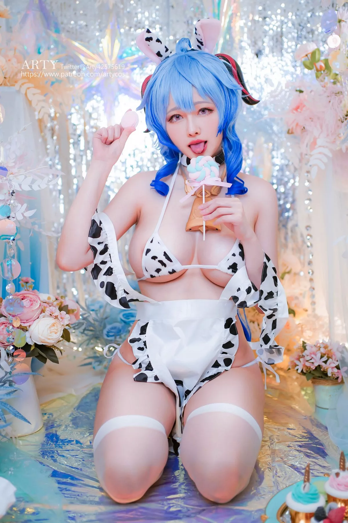 Xgyw.Org_Coser妹子Arty Huang-Genshin Ganyu主题私房性感紫色连体衣秀丰满身材诱惑写真57P