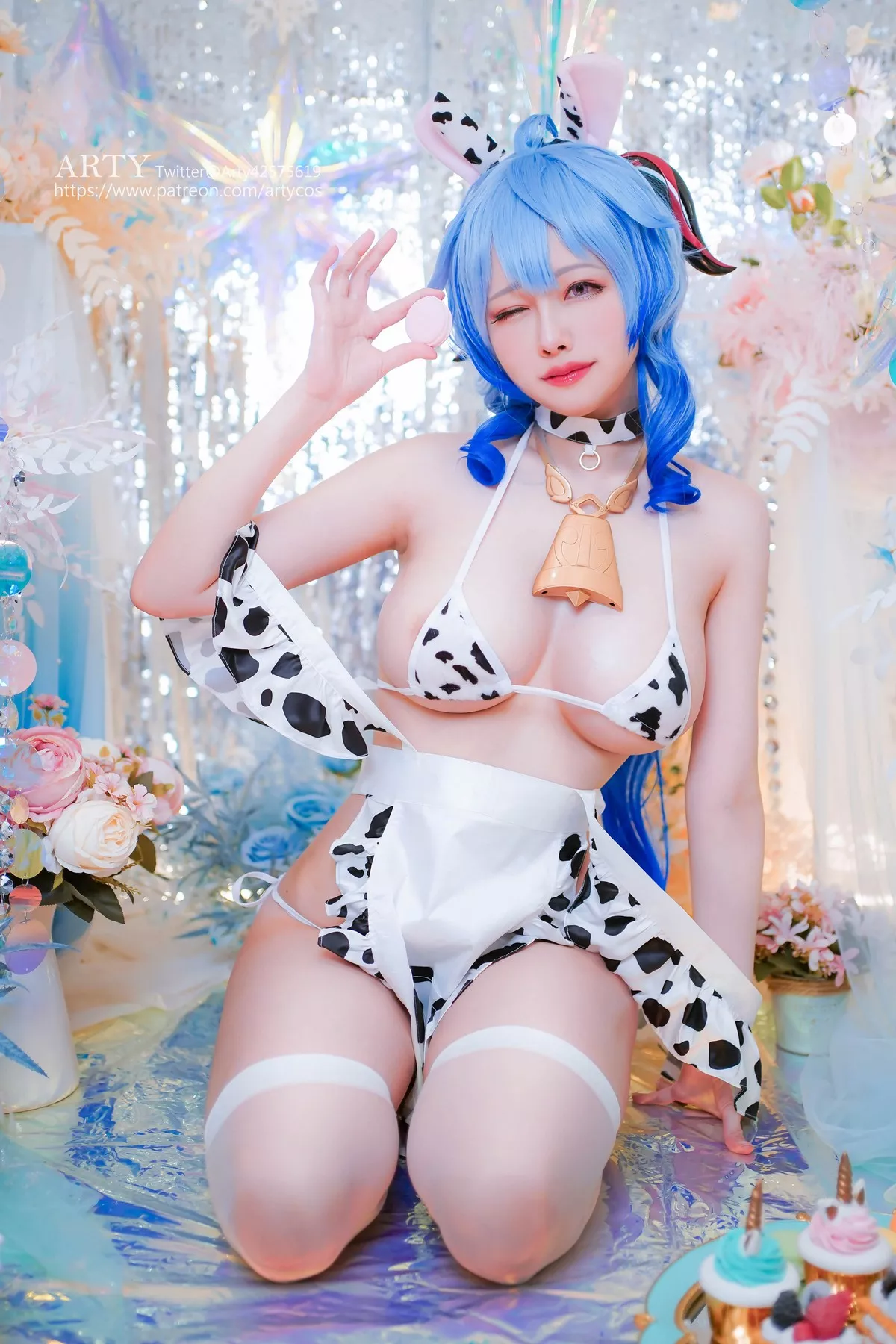 Xgyw.Org_Coser妹子Arty Huang-Genshin Ganyu主题私房性感紫色连体衣秀丰满身材诱惑写真57P