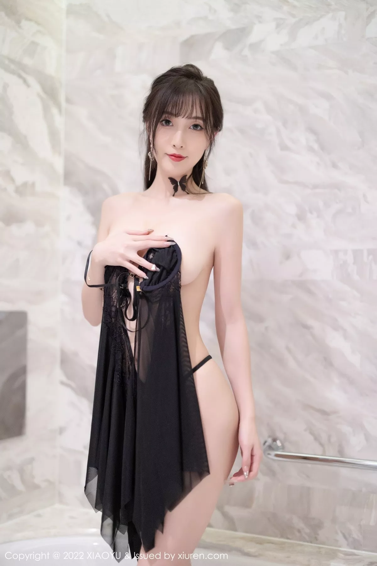 Xgyw.Org_[XiaoYu画语界]Vol.850_模特林星阑私房黑色网纱情趣吊带裙秀曼妙身姿迷人诱惑写真90P