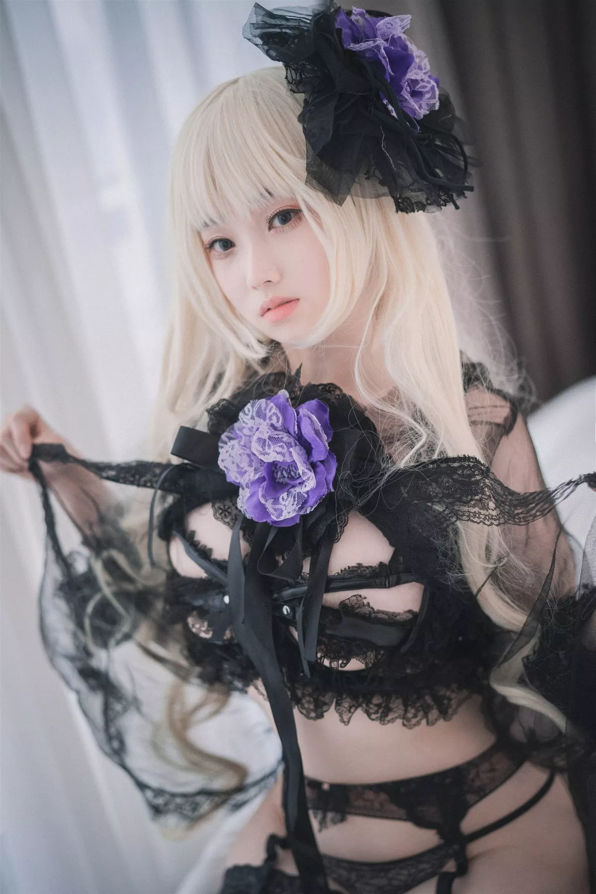 Xgyw.Org_[DJAWA]No.195_BamBi_Rita the Paradise Expulsion主题黑色内衣配蕾丝吊袜诱惑写真82P
