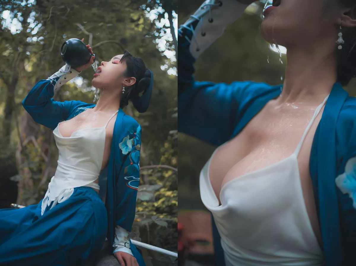 Xgyw.Org_网络美女钛合金TiTi侠客主题户外丛林脱古装服饰薄纱裹身秀豪乳惹火诱惑写真50P