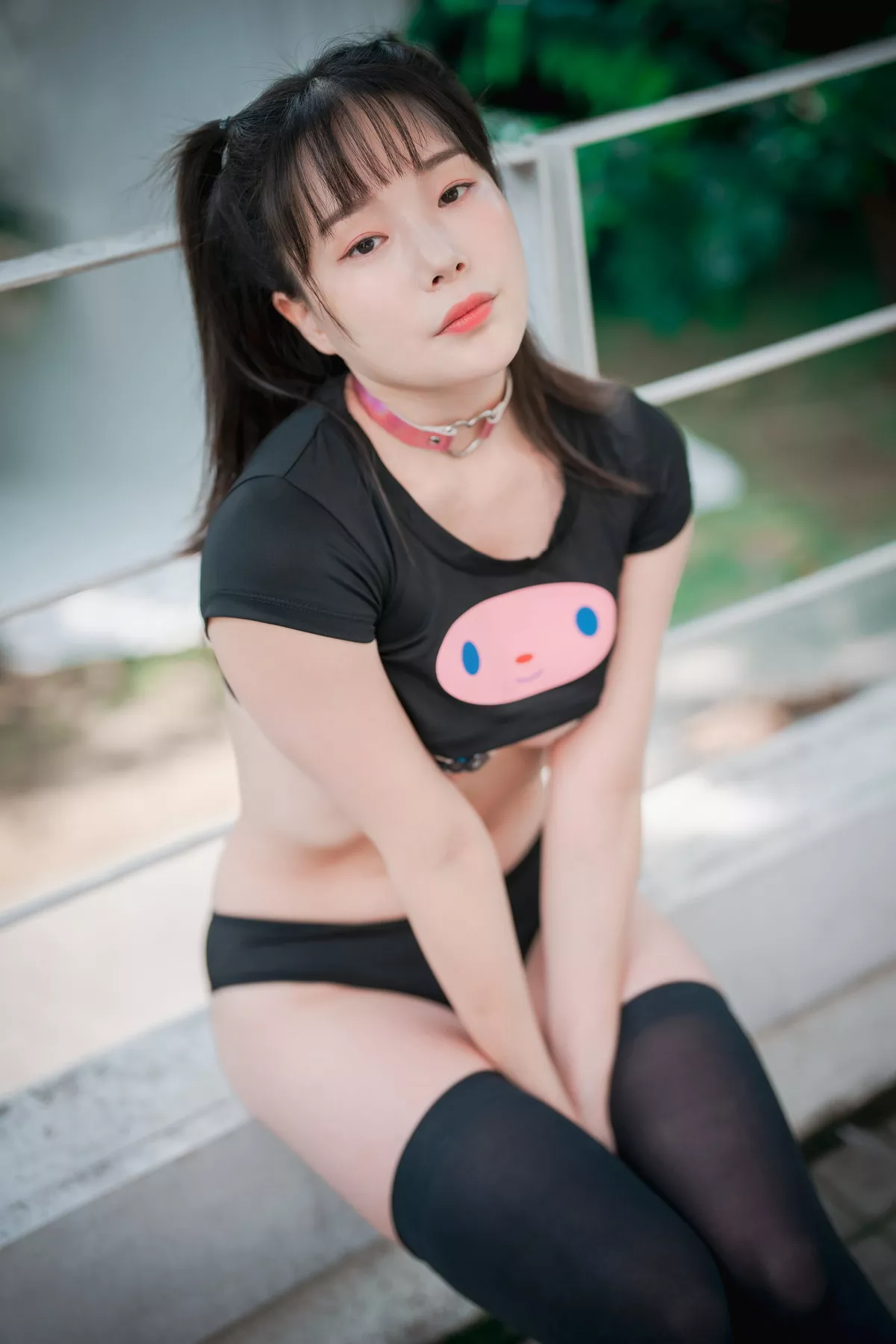 Xgyw.Org_[DJAWA]No.211_模特PIA_Black Puppy Girl主题性感黑色卡通短上衣露豪乳遮点诱惑写真50P