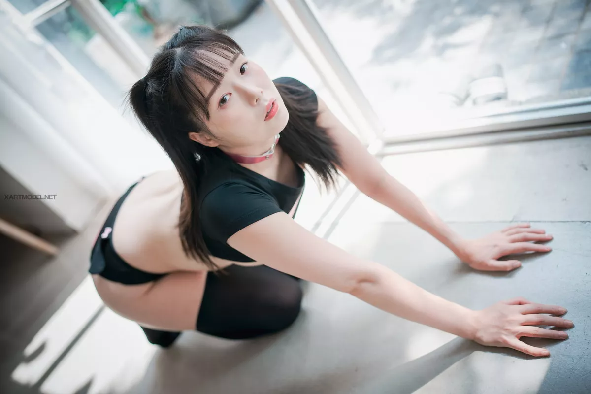 Xgyw.Org_[DJAWA]No.211_模特PIA_Black Puppy Girl主题性感黑色卡通短上衣露豪乳遮点诱惑写真50P
