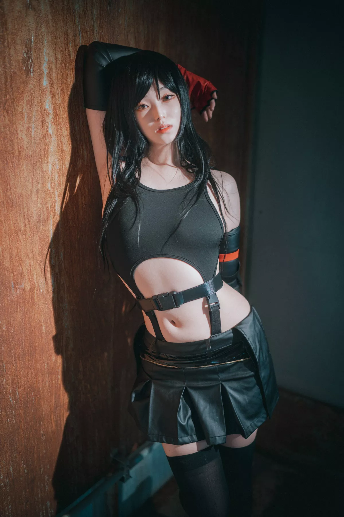 Xgyw.Org_[DJAWA]No.232_模特Bambi_Tifa Lockhart主题户外性感黑色内衣秀完美身材诱惑写真234P