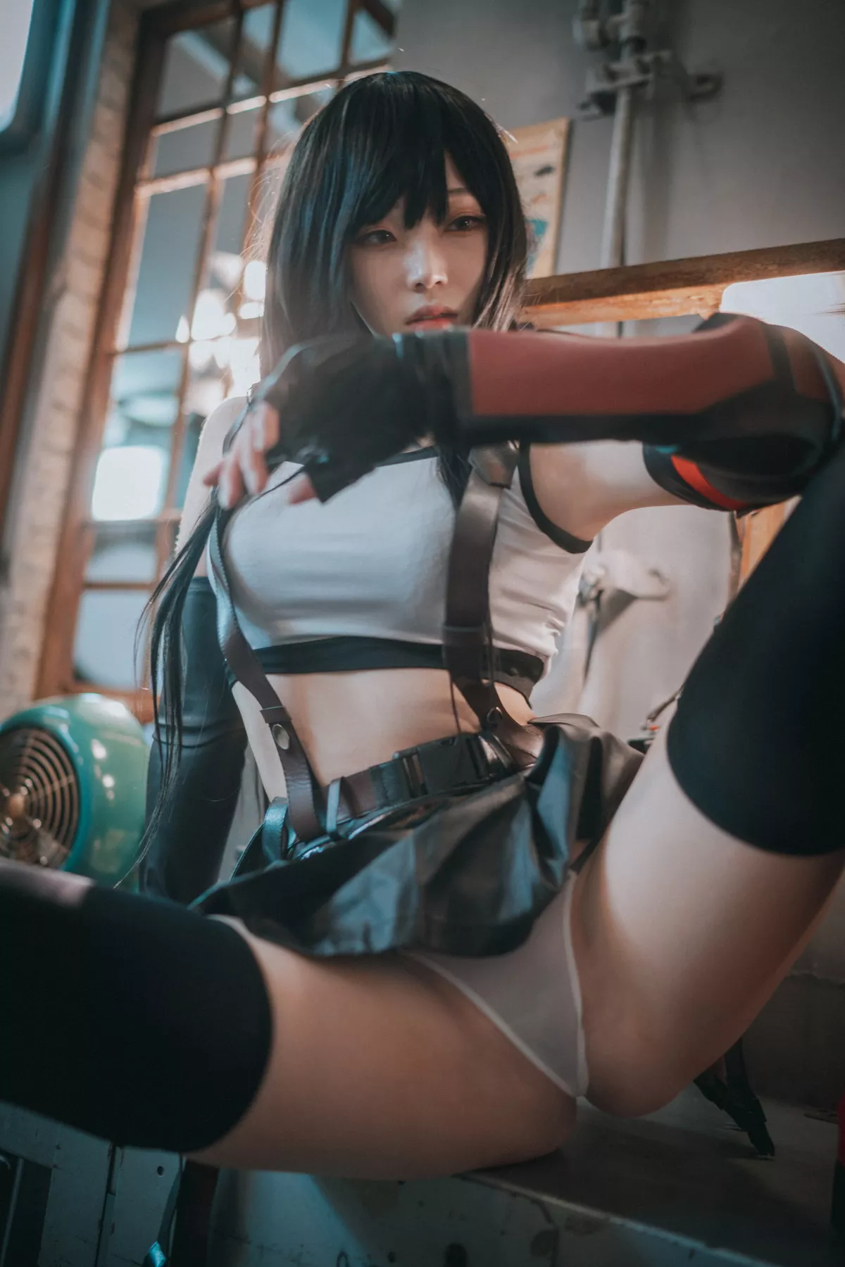 Xgyw.Org_[DJAWA]No.232_模特Bambi_Tifa Lockhart主题户外性感黑色内衣秀完美身材诱惑写真234P