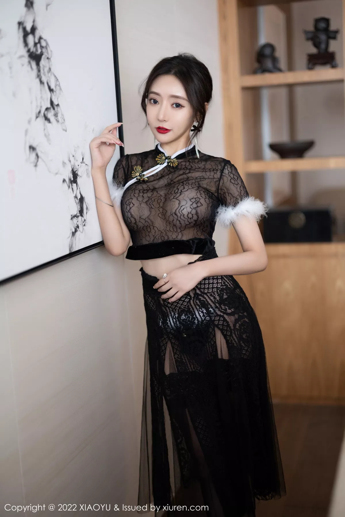 Xgyw.Org_[XiaoYu画语界]Vol.926_女神王馨瑶yanni性感黑色薄纱情趣旗袍配蕾丝袜惹火诱惑写真80P