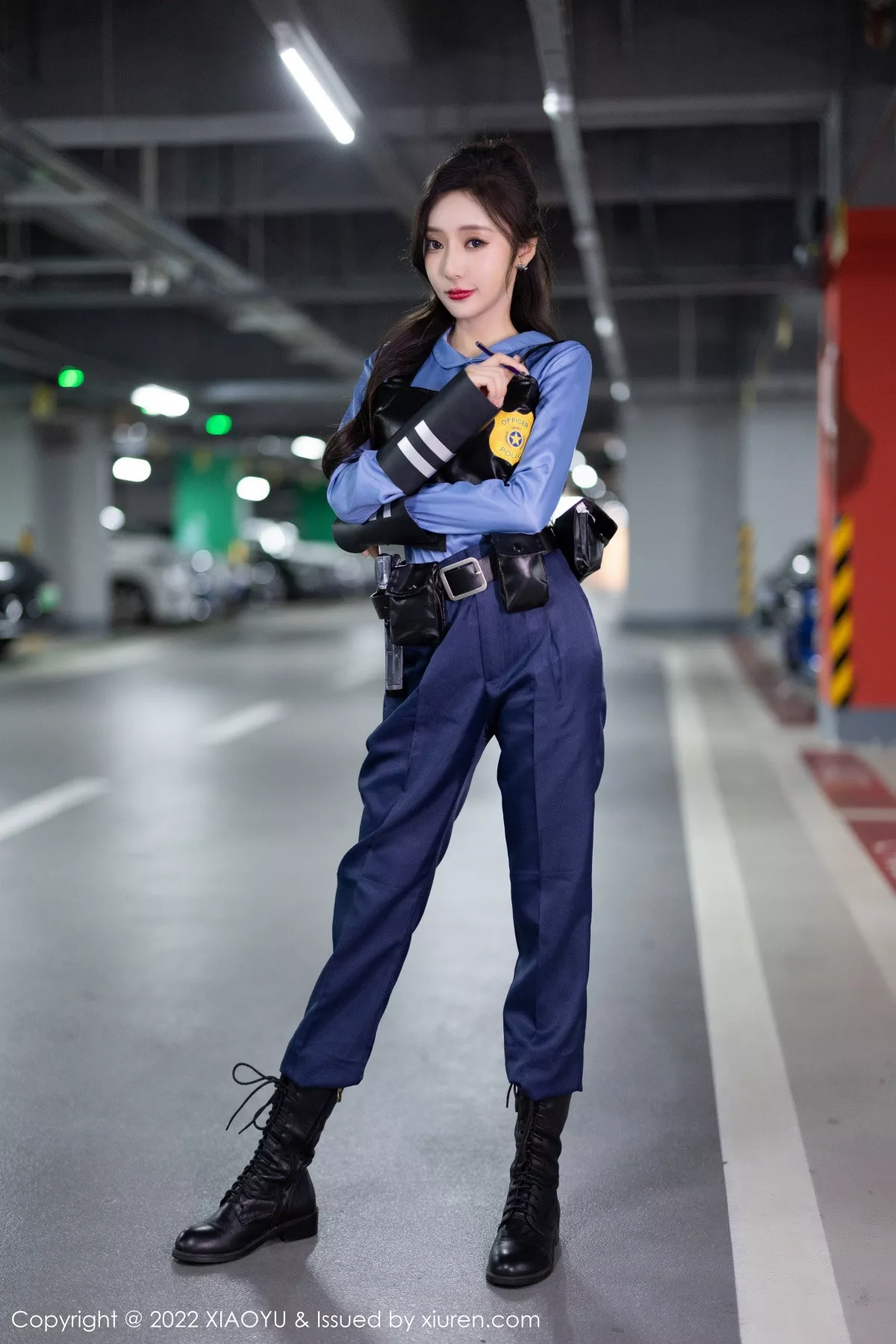 Xgyw.Org_[XiaoYu画语界]Vol.929_女神王馨瑶yanni脱蓝色女警官制服露黑色蕾丝内衣完美诱惑写真80P