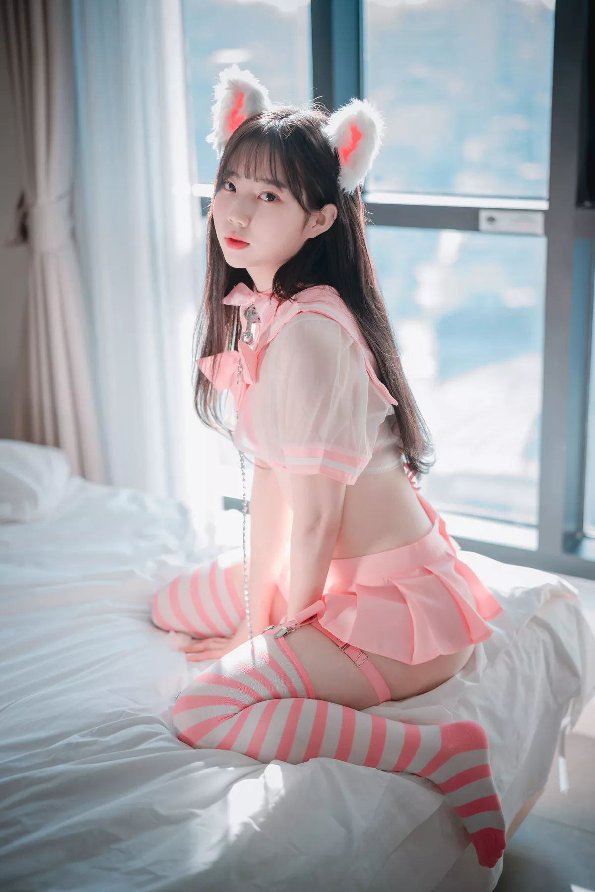 Xgyw.Org_[DJAWA]No.229_模特Myu_a_Catgirl in Pink主题性感粉色内衣秀丰满身材迷人诱惑写真72P