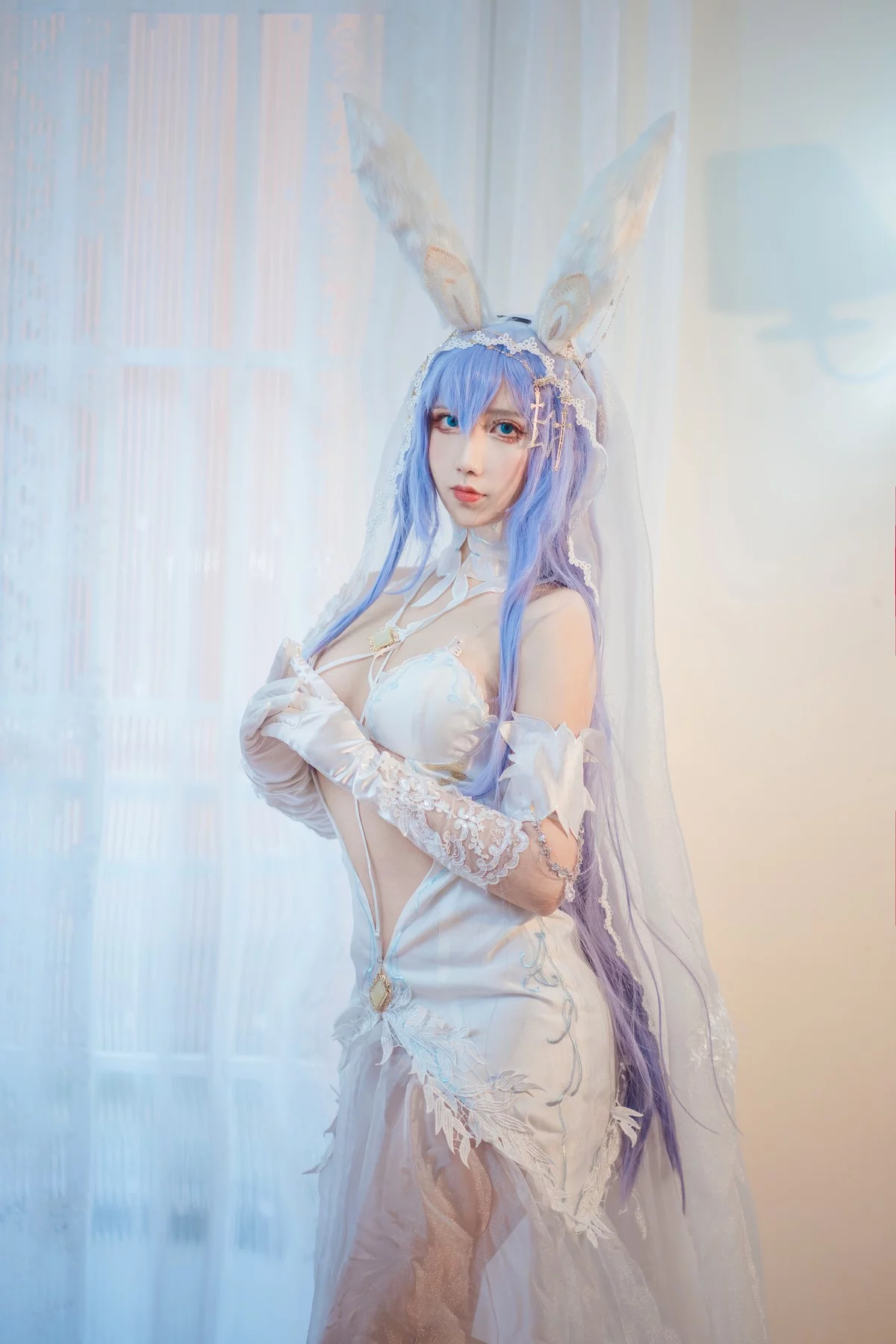 Xgyw.Org_动漫博主九曲Jean花园花嫁主题性感白色情趣婚纱秀白嫩肌肤完美诱惑写真30P